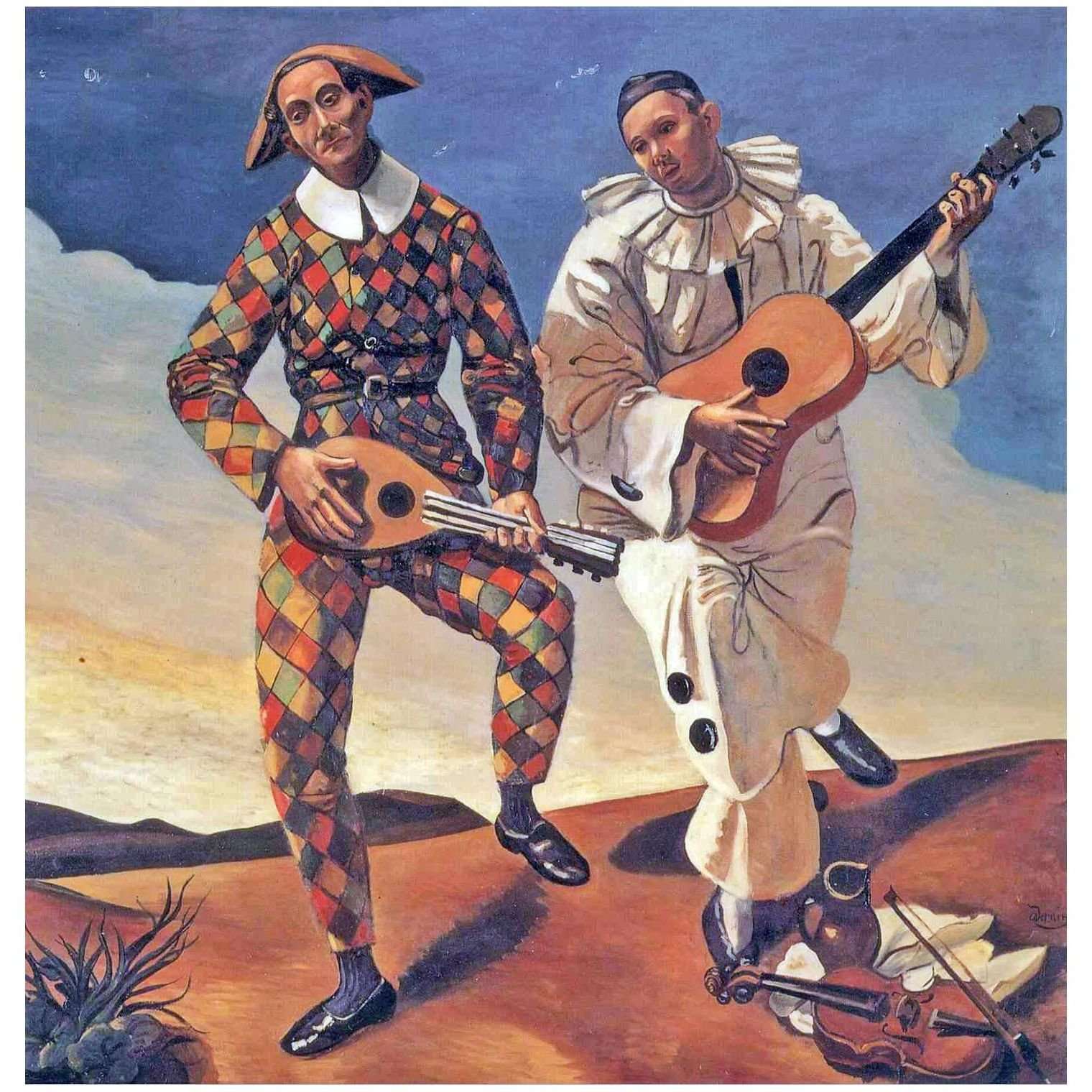  Andre Derain. Arlequin et Pierrot. 1924. Musee de lOrangerie Paris