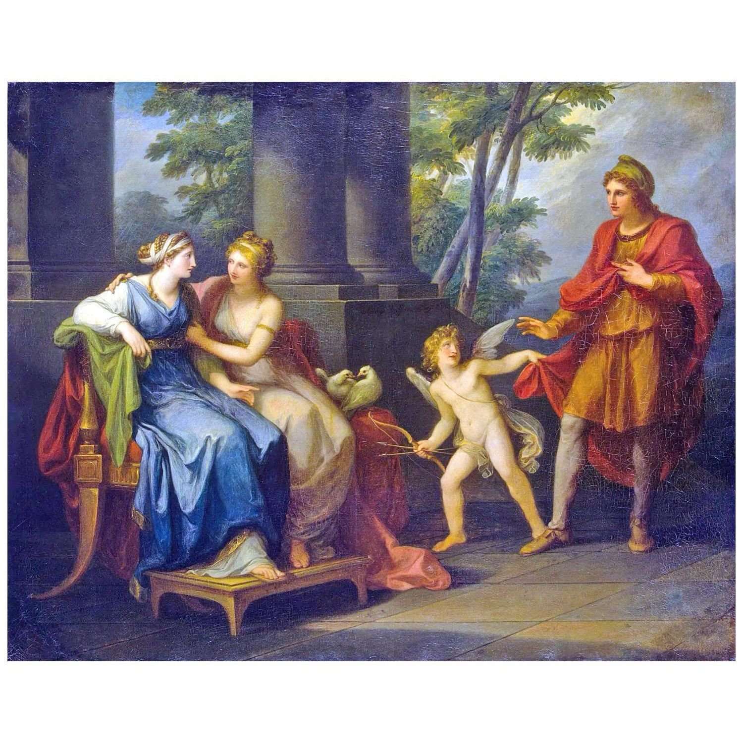   Angelica Kauffmann. Venus persuades Elena to love Paris. 1790. Hermitage Museum