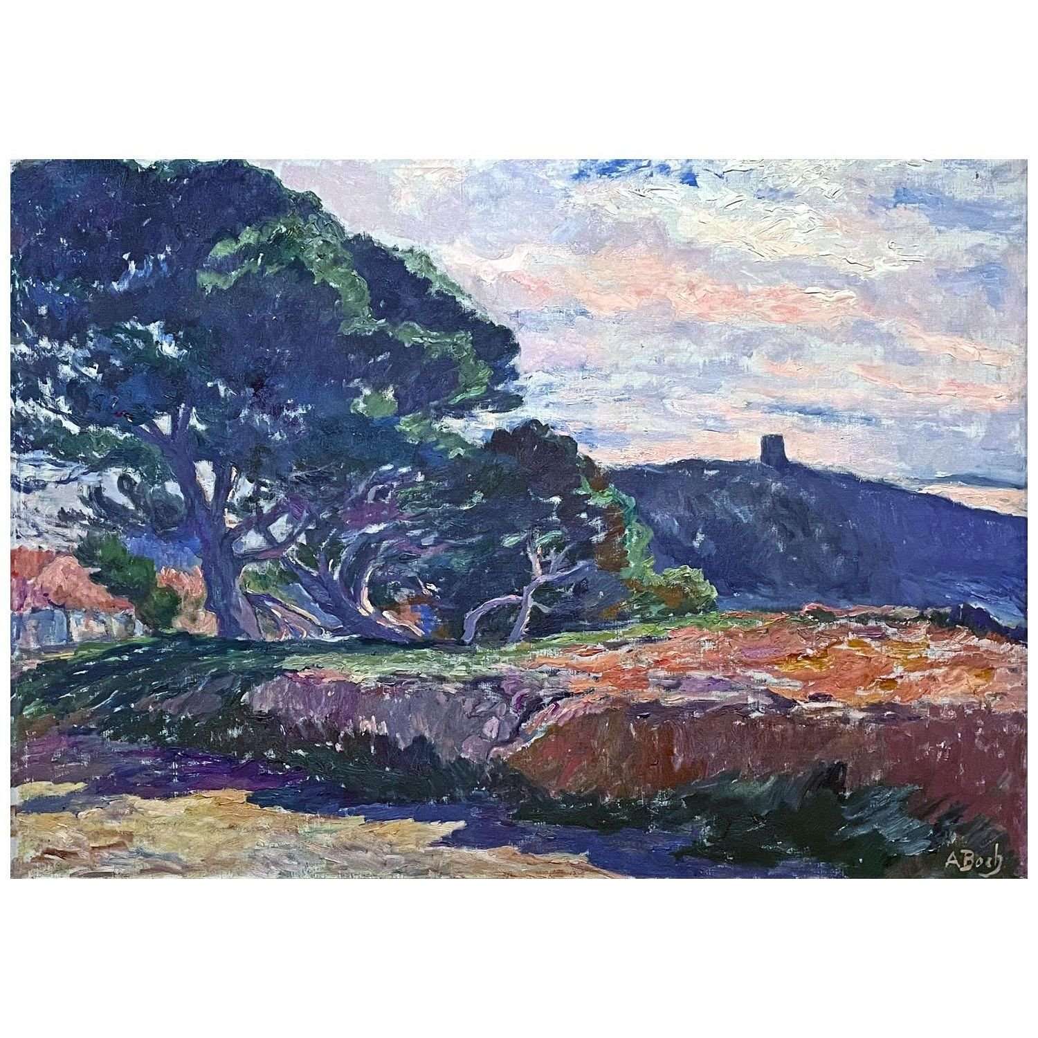  Anna Boch. Paysage M?diterran?e. 1911. Villeroy&Boch collection, Mettlach