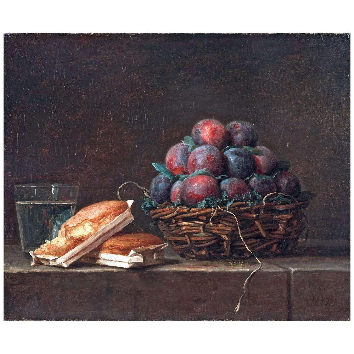  -Anne Vallayer-Coster. Basket of Plums. 1770. Cleveland Museum of Art
