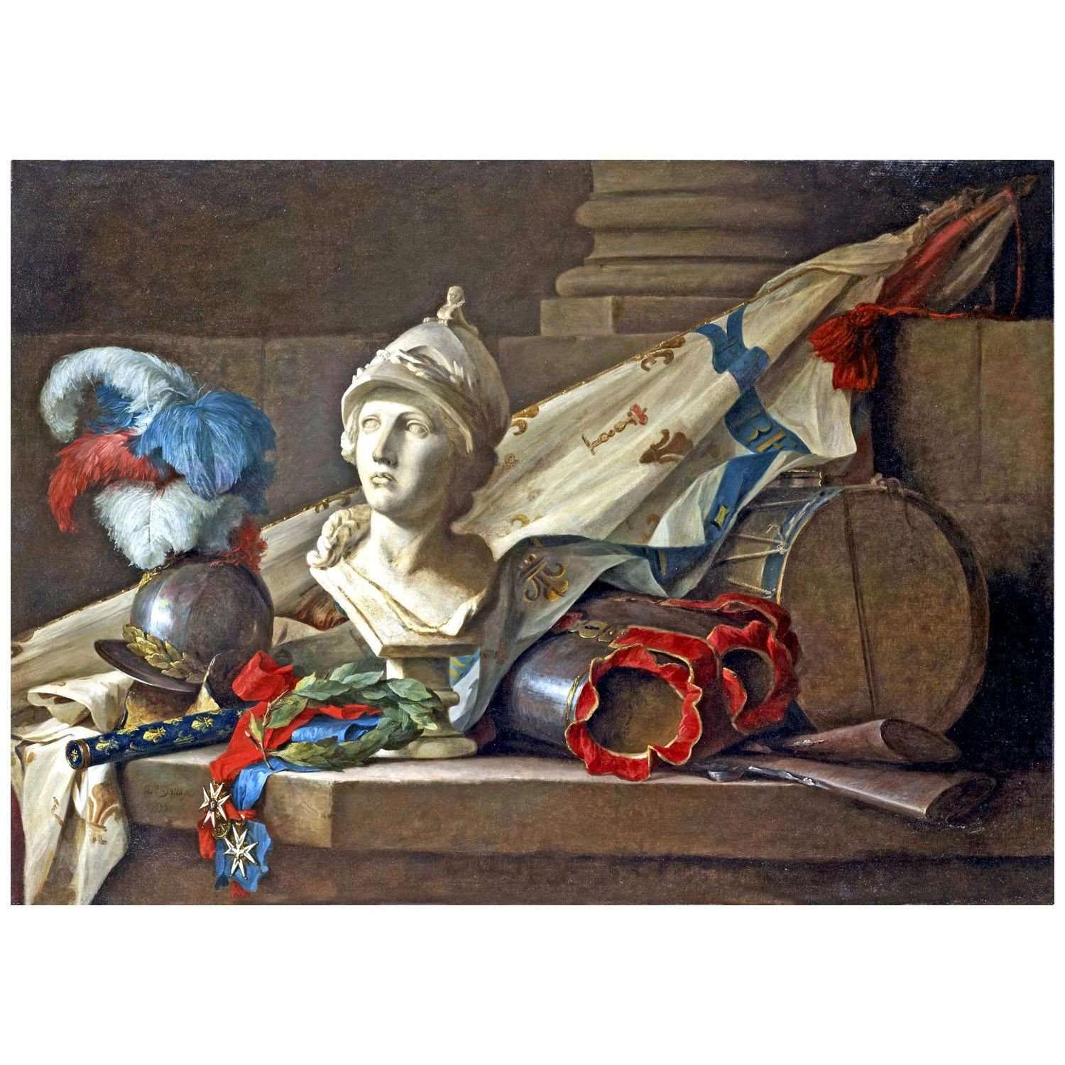  -Anne Vallayer-Coster. Nature Morte avec buste de Minerve. 1777. LACMA Los Angeles