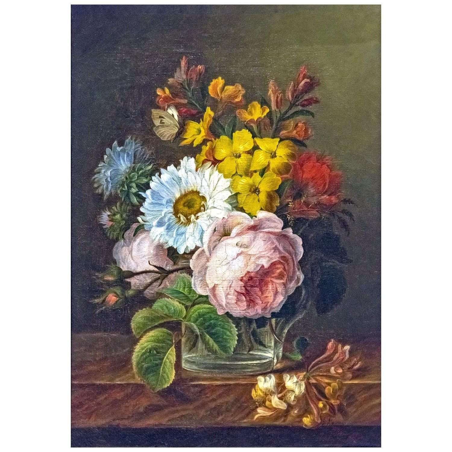  -Anne Vallayer-Coster. Bouquet de fleurs dans un verre d'eau. 1780. MBA de Carcassonne