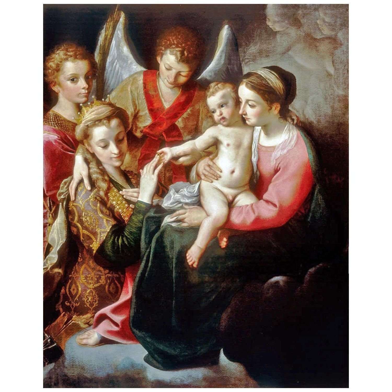  Annibale Carracci. Matrimonio mistico di Santa Caterina. 1585. Palazzo Reale di Napoli