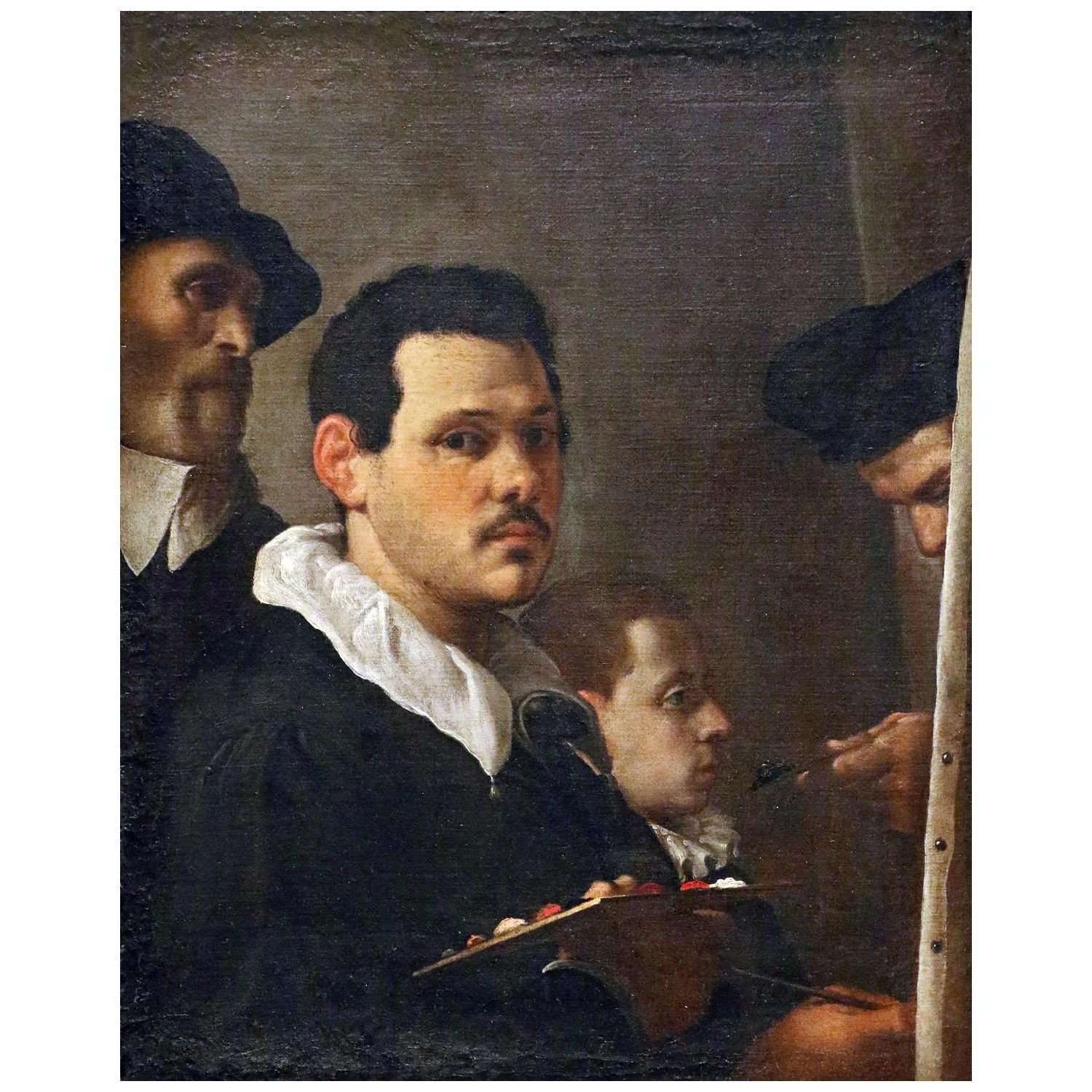  Annibale Carracci. Autoritratto con alte figuri. 1590. Pinacoteca di Brera Milano