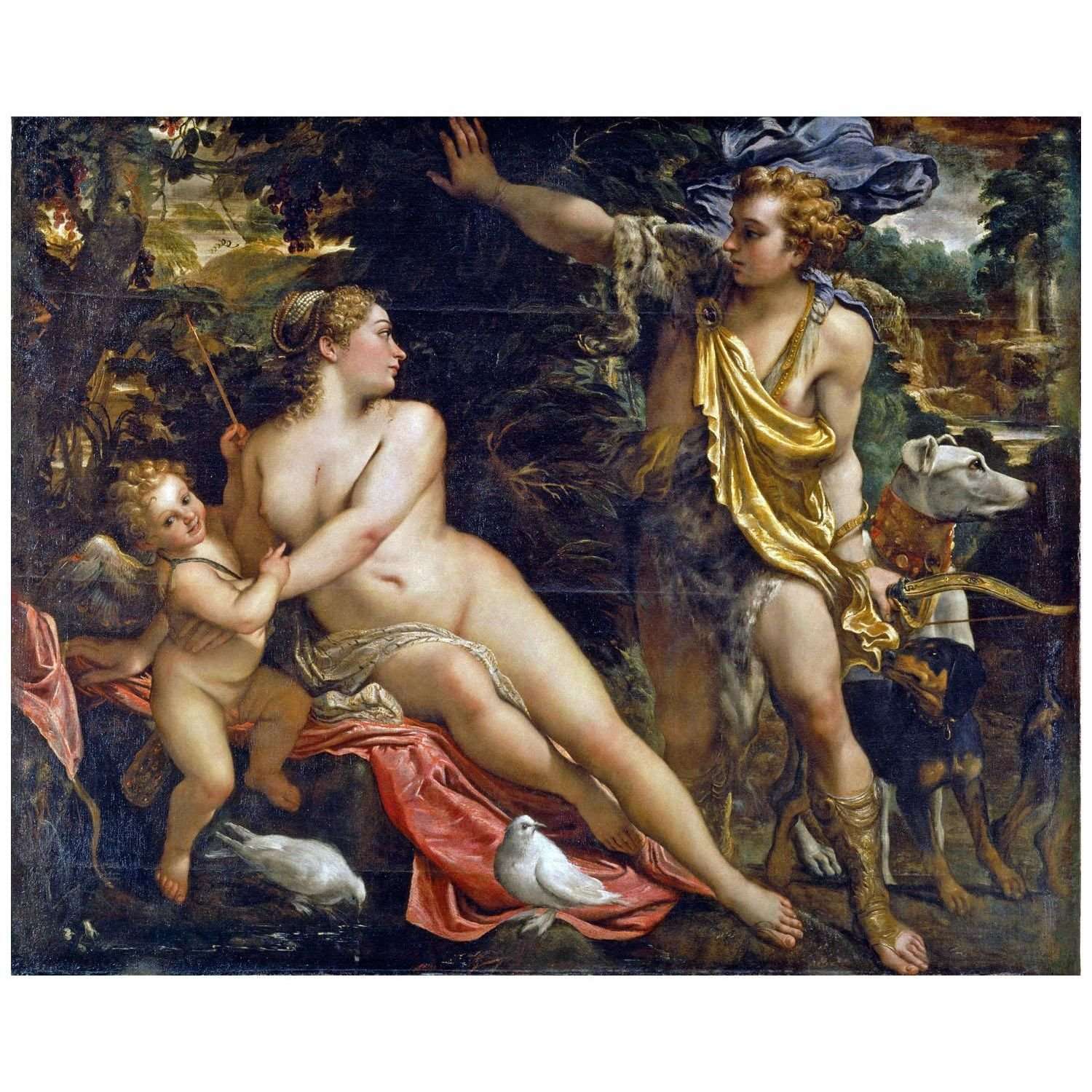  Annibale Carracci. Venere, Adone e Cupido. 1590. Museo del Prado