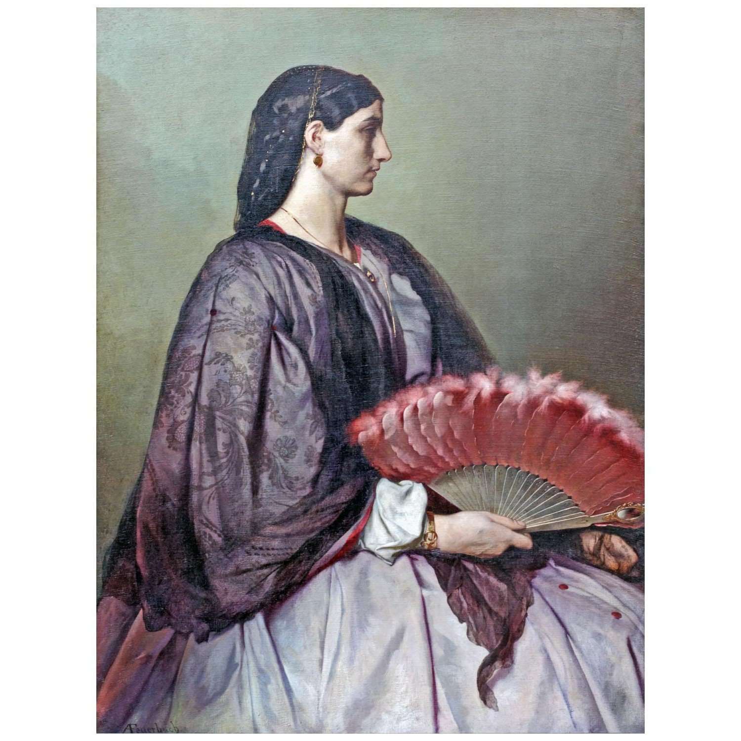   Anselm Feuerbach. Anna Risi (Nanna). 1861. Neue Pinakothek Munchen