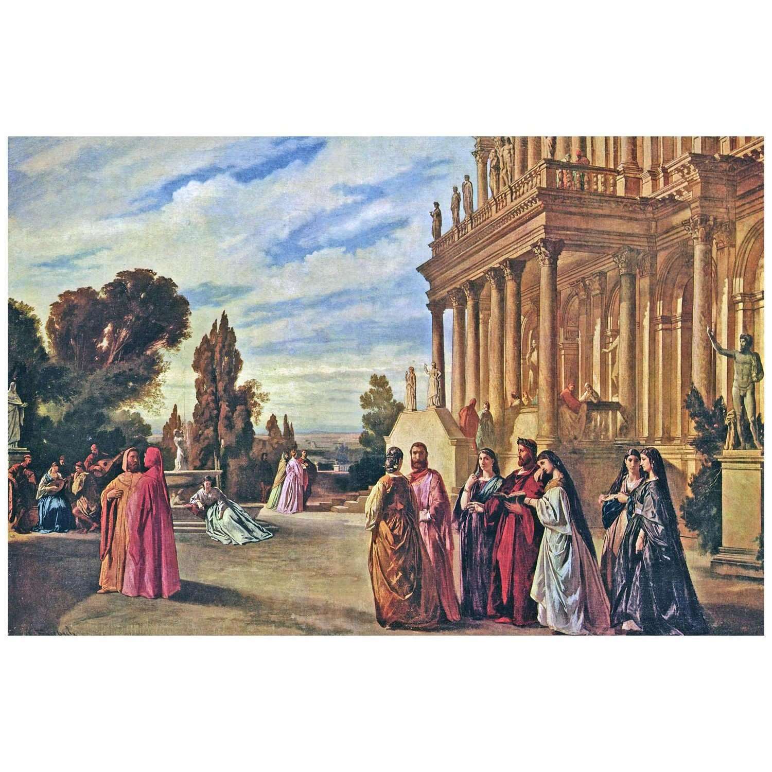   Anselm Feuerbach. Garten des Ariost. 1863. Sammlung Schack Munchen