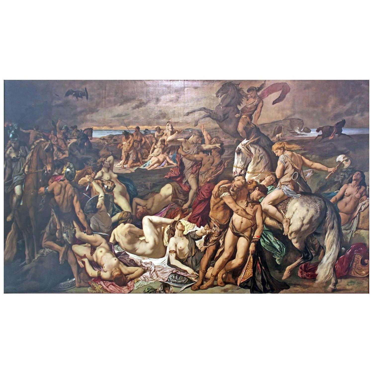   Anselm Feuerbach. Amazonenschlacht. 1873. Nationalmuseum Nuremberg