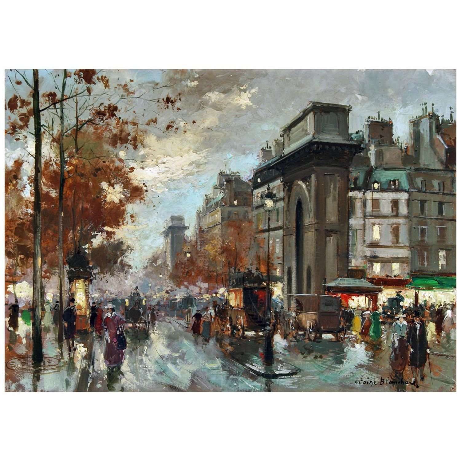  Antoine Blanchard. Les Grands boulevards. Porte St Denis. 1950