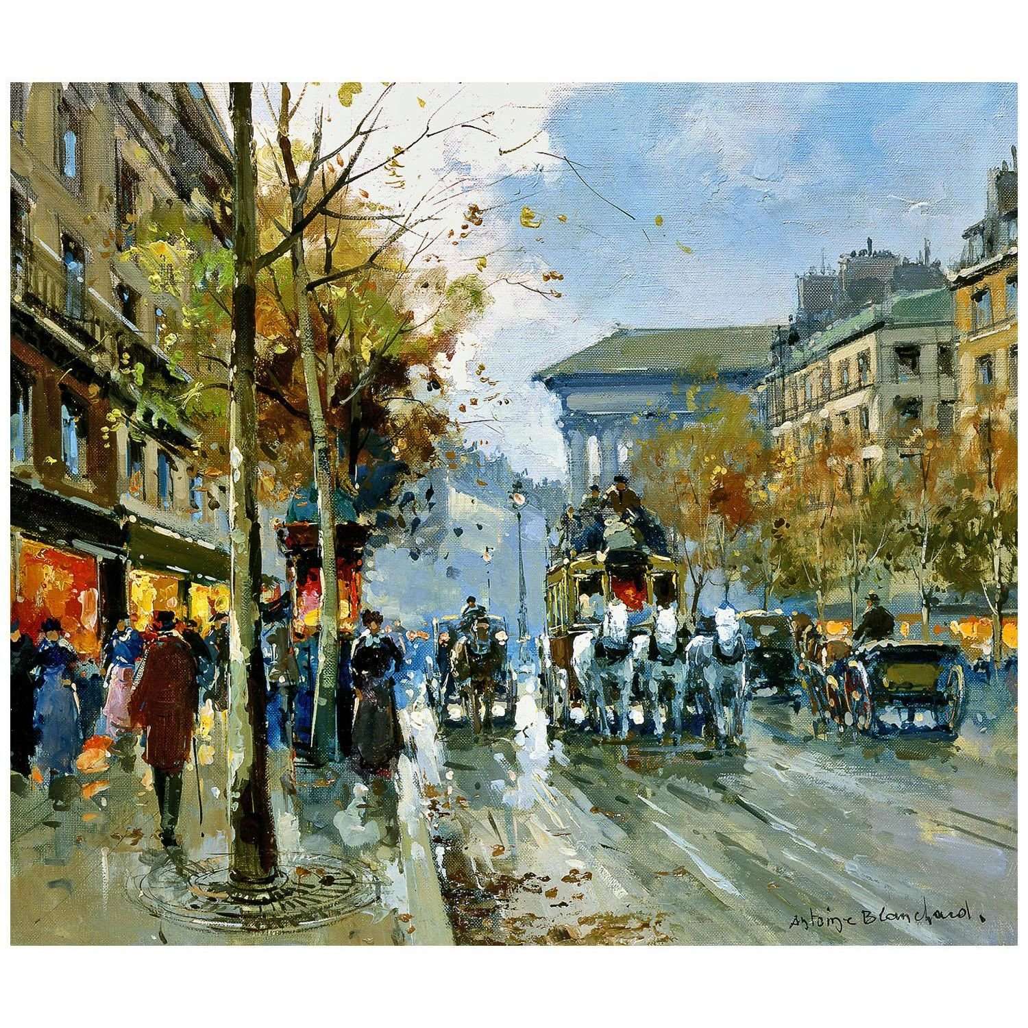  Antoine Blanchard. Boulevard de la Madeleine. 1952