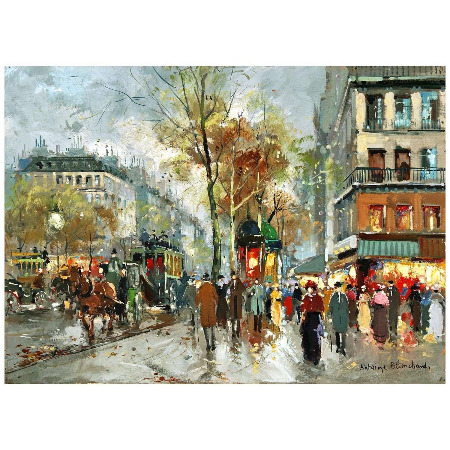  Antoine Blanchard. Boulevard Haussmann. 1957