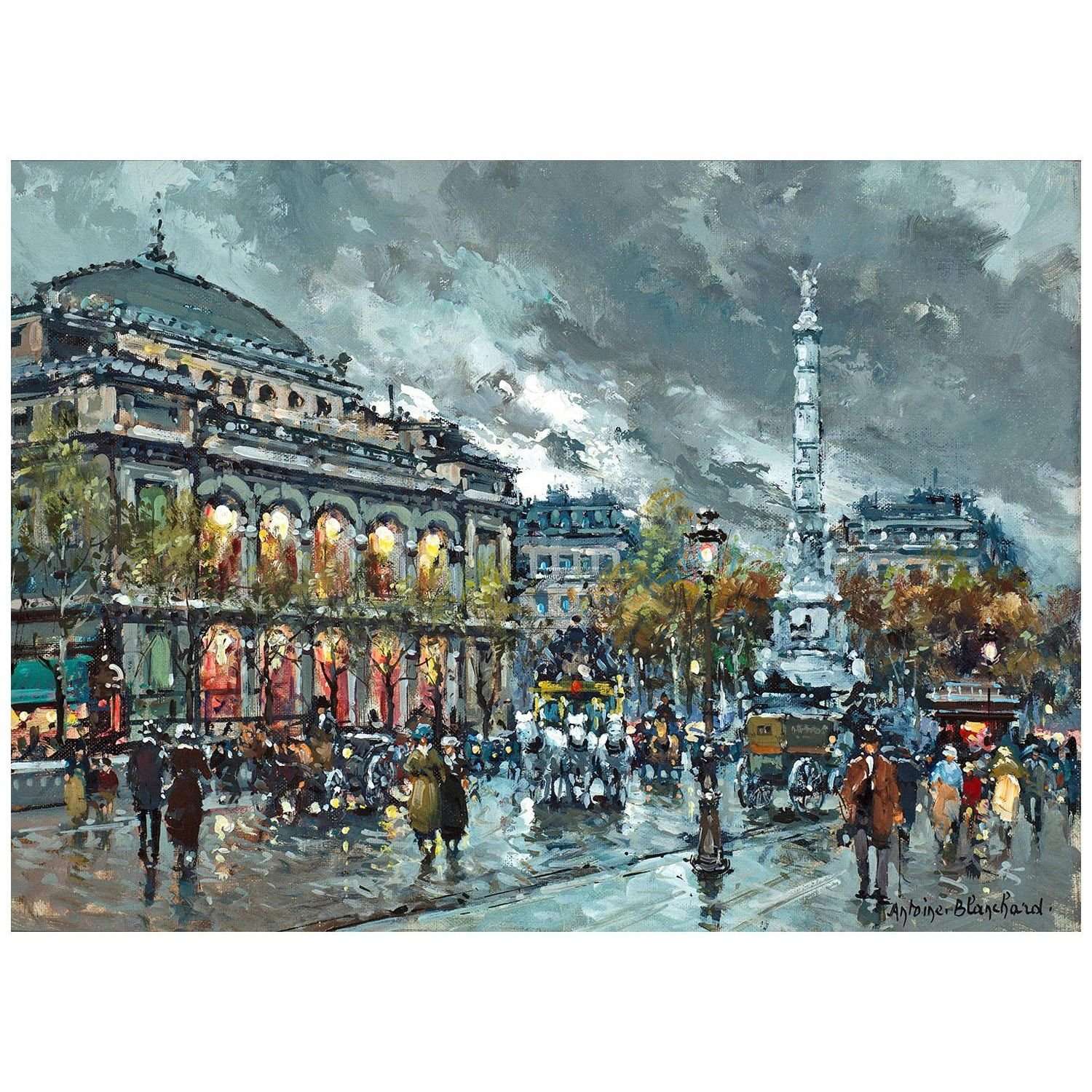  Antoine Blanchard. Place du Chatelet. 1960