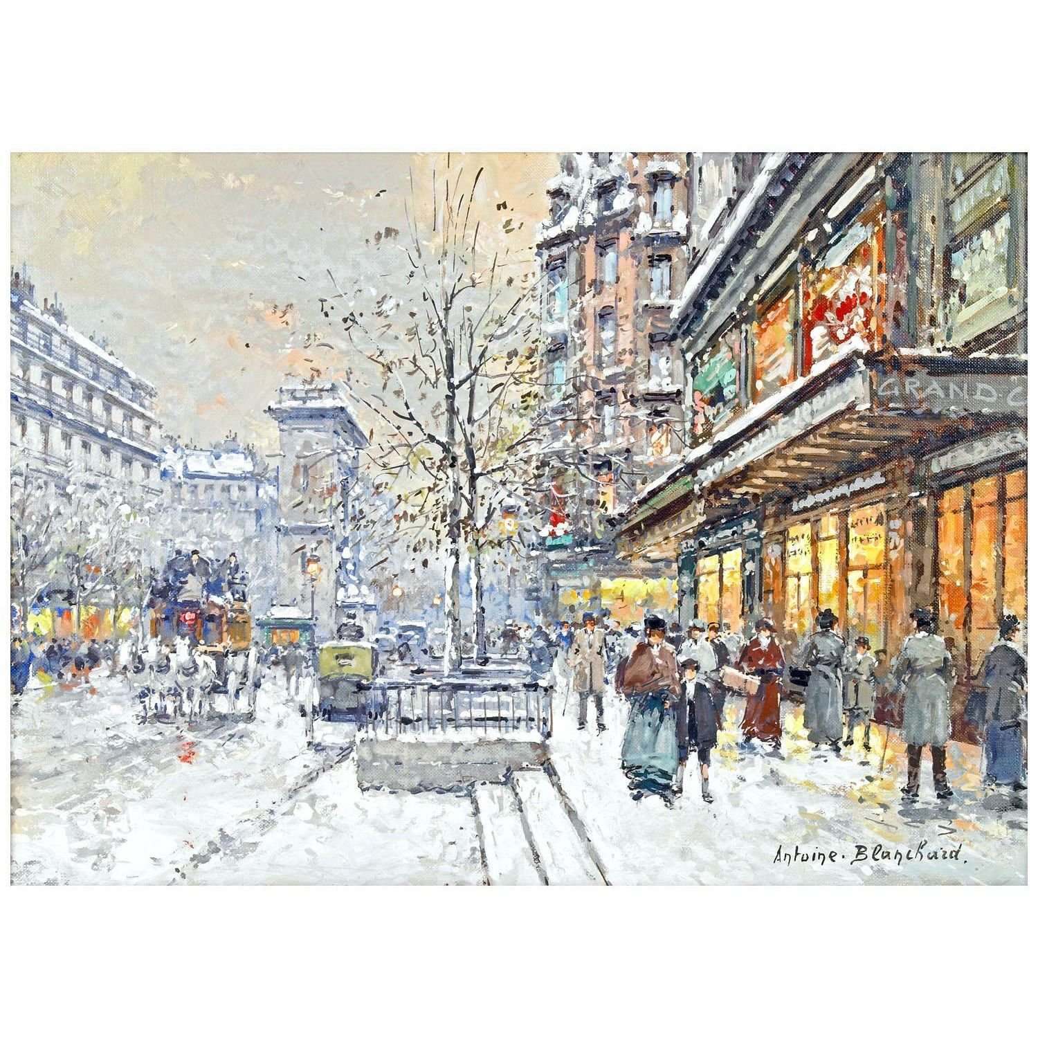  Antoine Blanchard. Les Grands boulevards et Porte St Denis. 1962