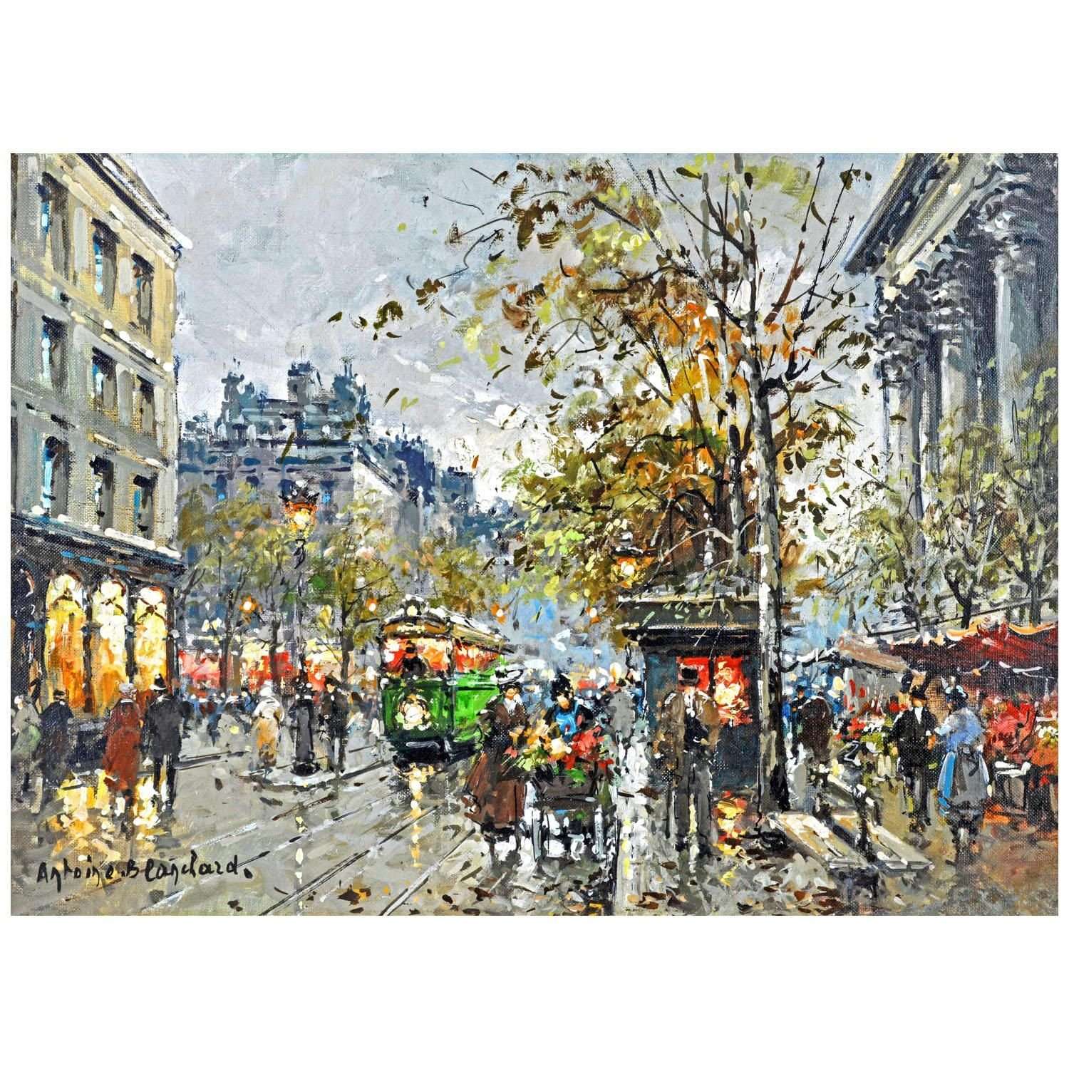 Antoine Blanchard. Marche aux Fleurs de la rue Madeleine. 1965