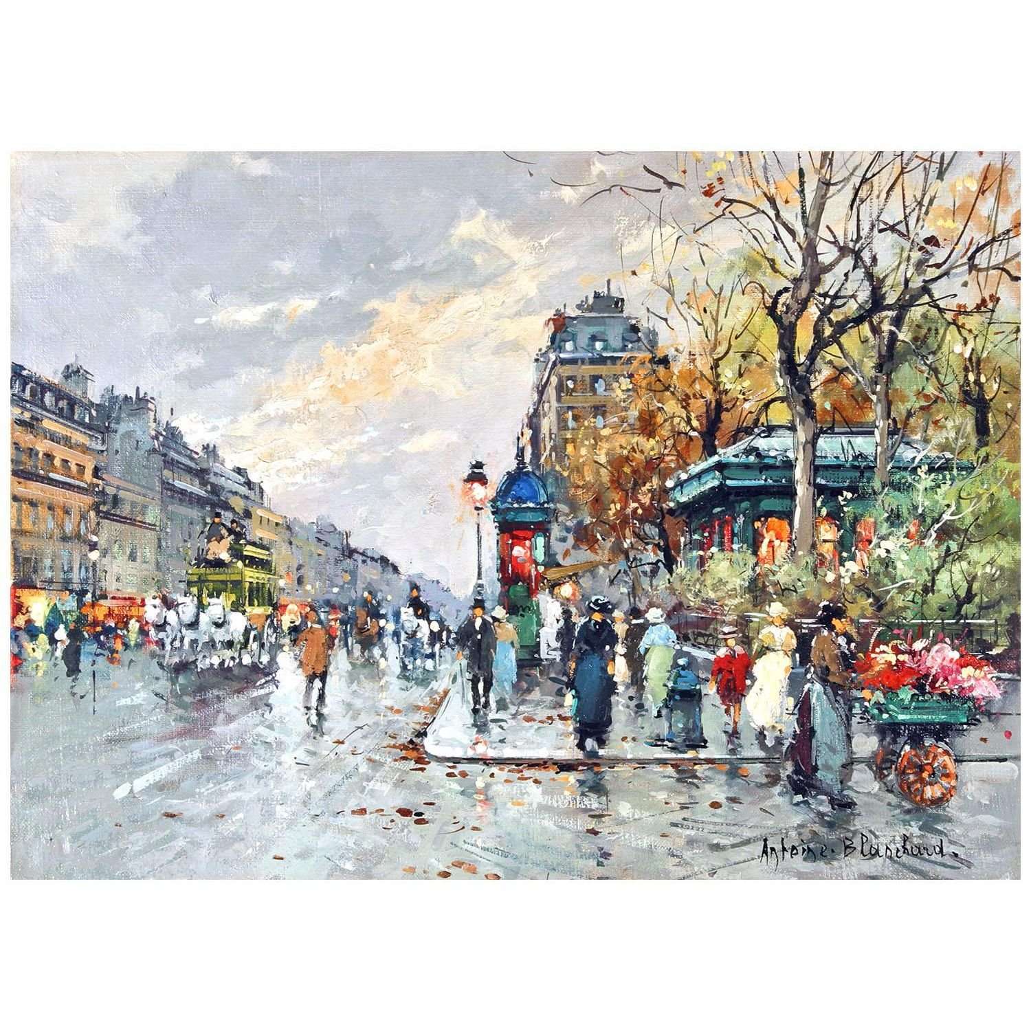  Antoine Blanchard. Rue La Fayette et le square Montholon. 1969