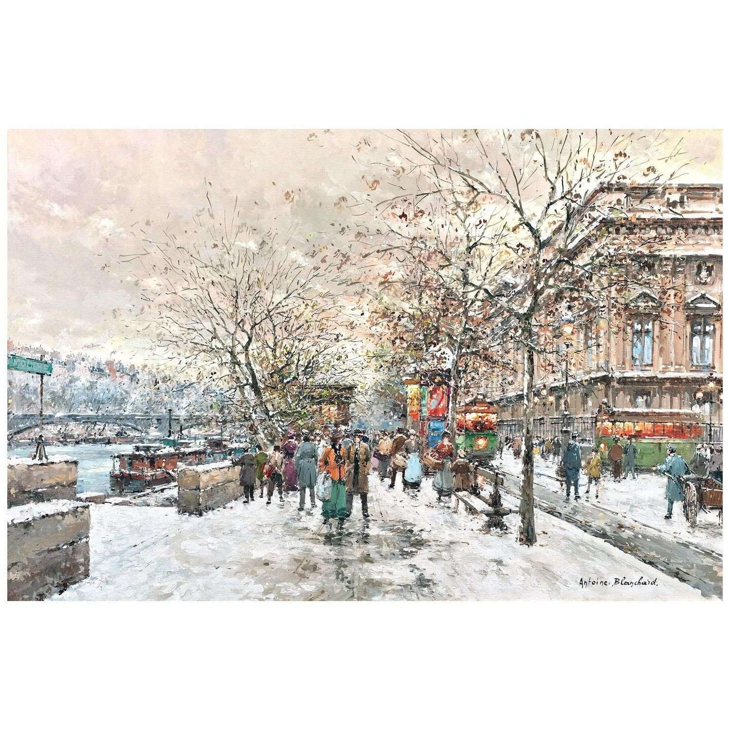  Antoine Blanchard. Le Louvre. Passerele des Arts. 1980