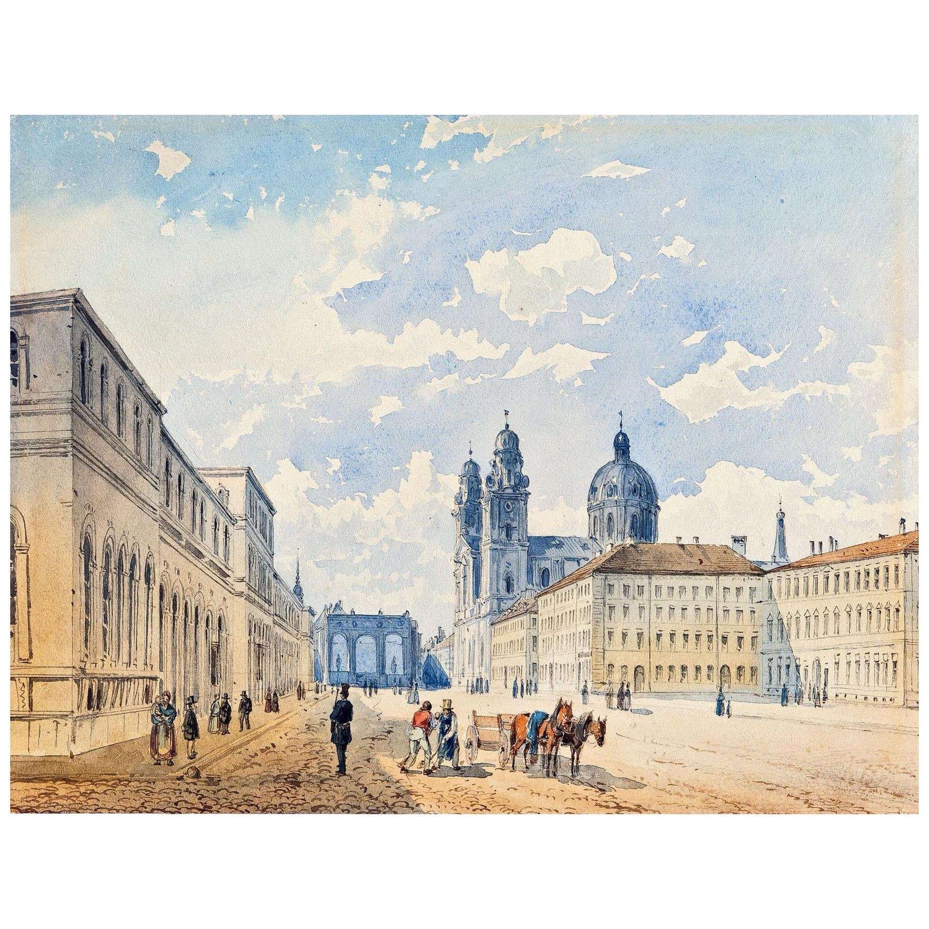  Anton Doll. M?nchen, Blick auf die Theaterkirche und die Feldherrnhalle