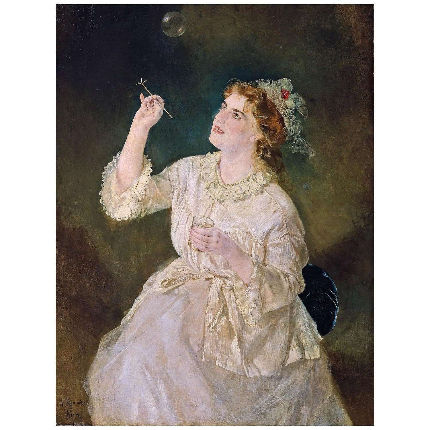  Anton Romalo. Die Seifenblaserin. 1871. Galerie Belvedere Wien