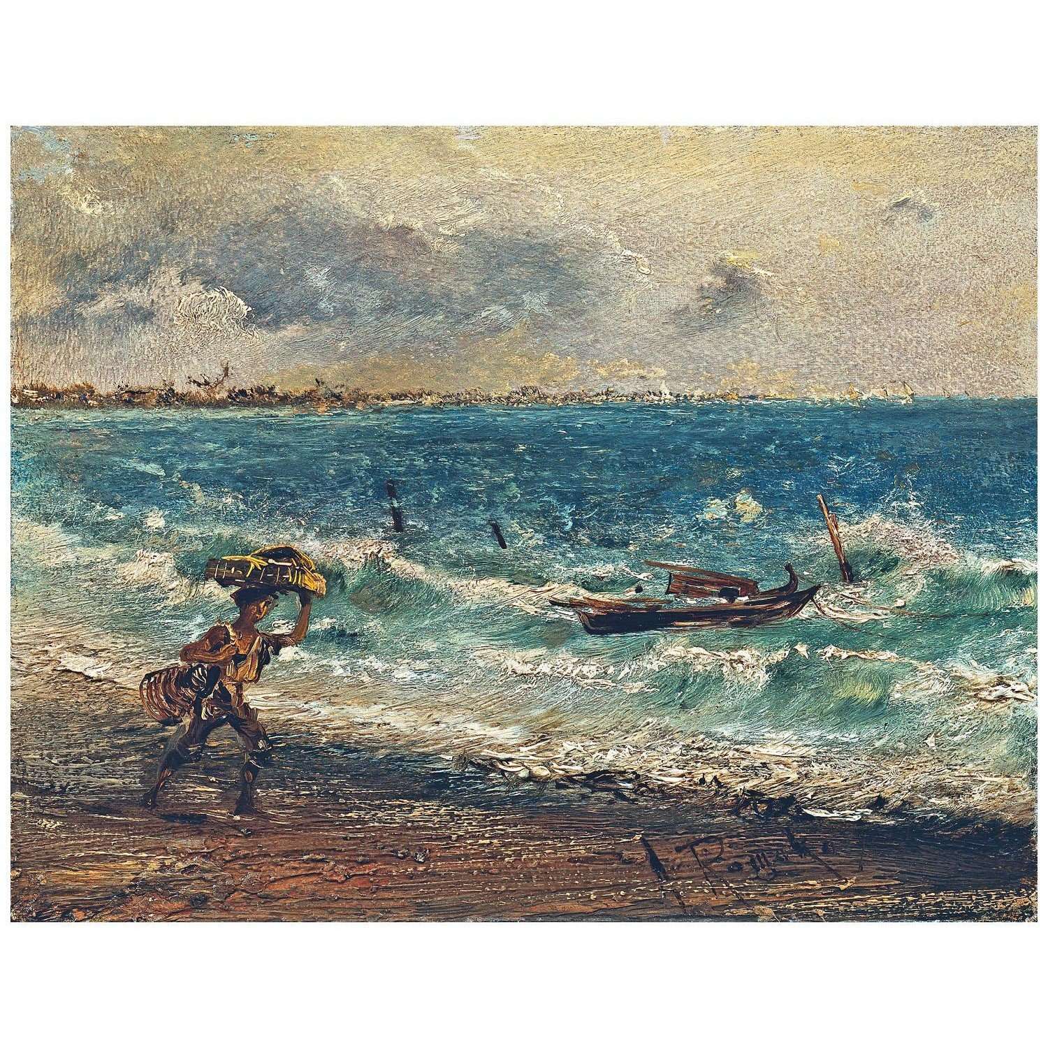  Anton Romalo. Fischerknabe am Meeresstrand. 1875. Galerie Belvedere Wien