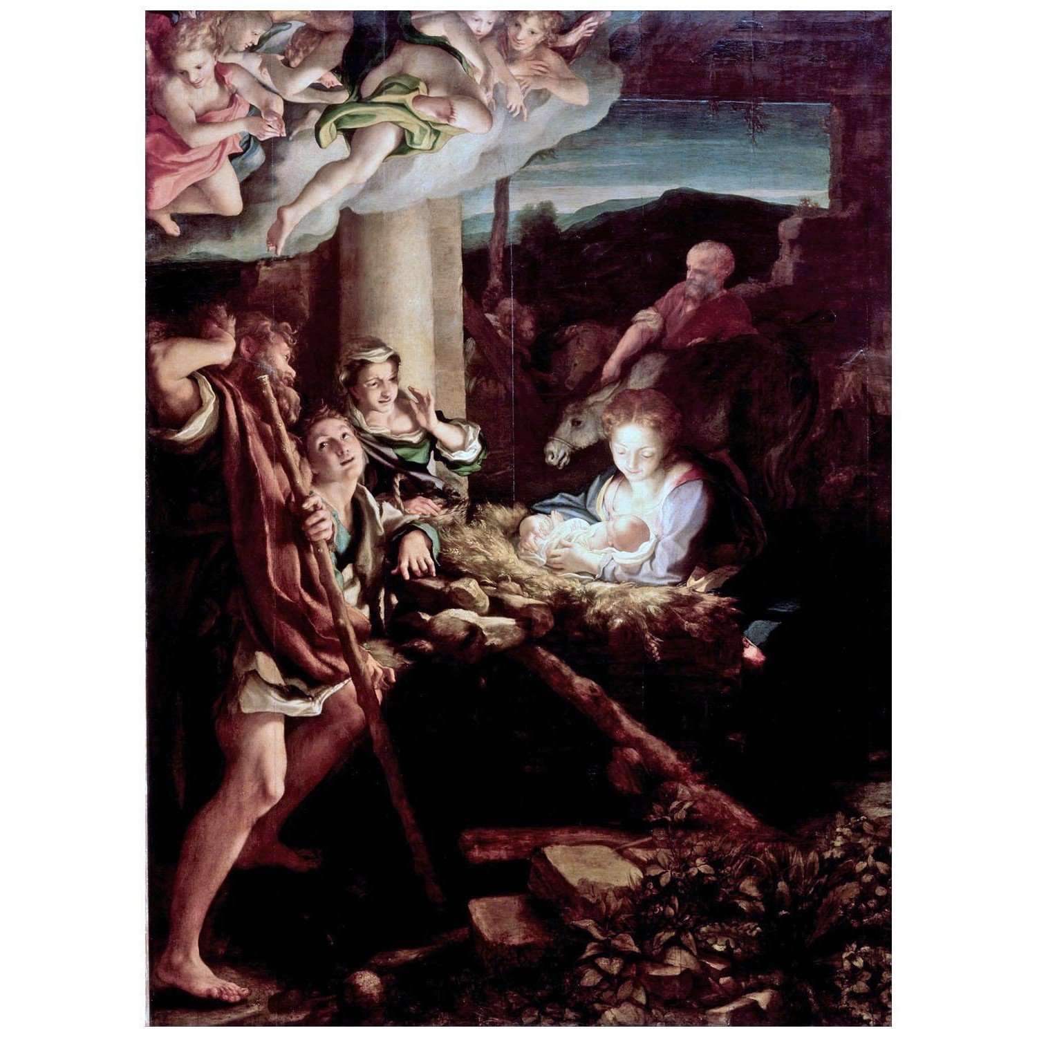    Correggio. La Notte Santa. 1528. Gemaldegalerie Dresden