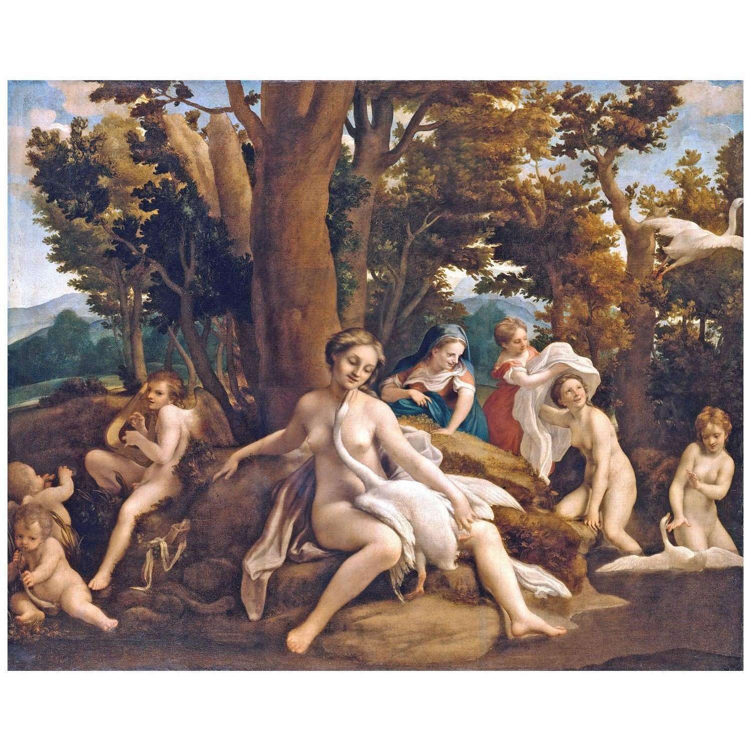    Correggio. Leda e il Cigno. 1532. Gemaldegalerie Berlin