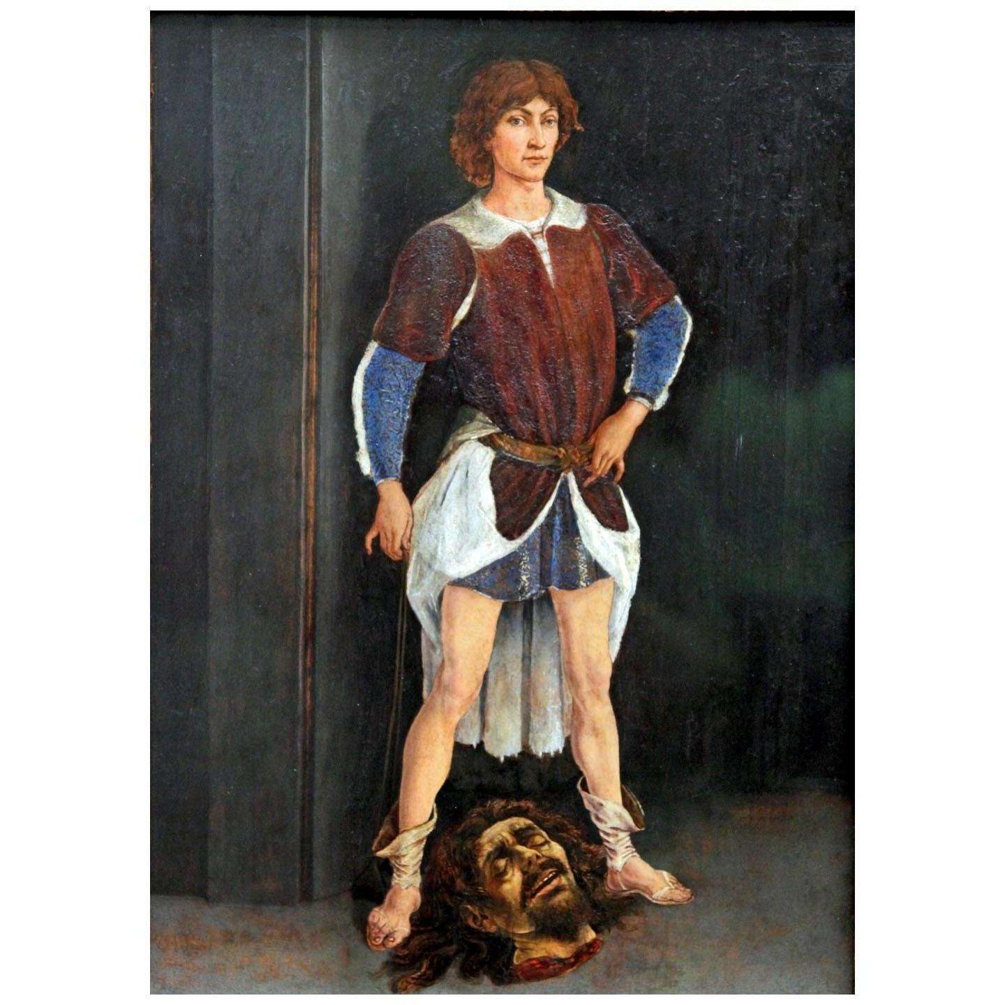  Antonio del Pollaiolo. Davide come vincitore. 1472. Gemaldegalerie Berlin