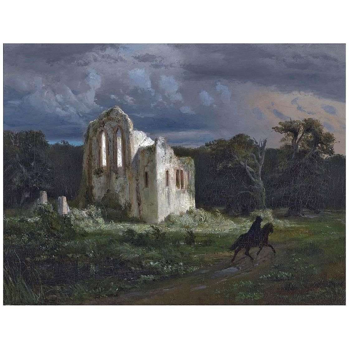 Arnold B?klin. Moonlight Landscape. 1849. Private collection