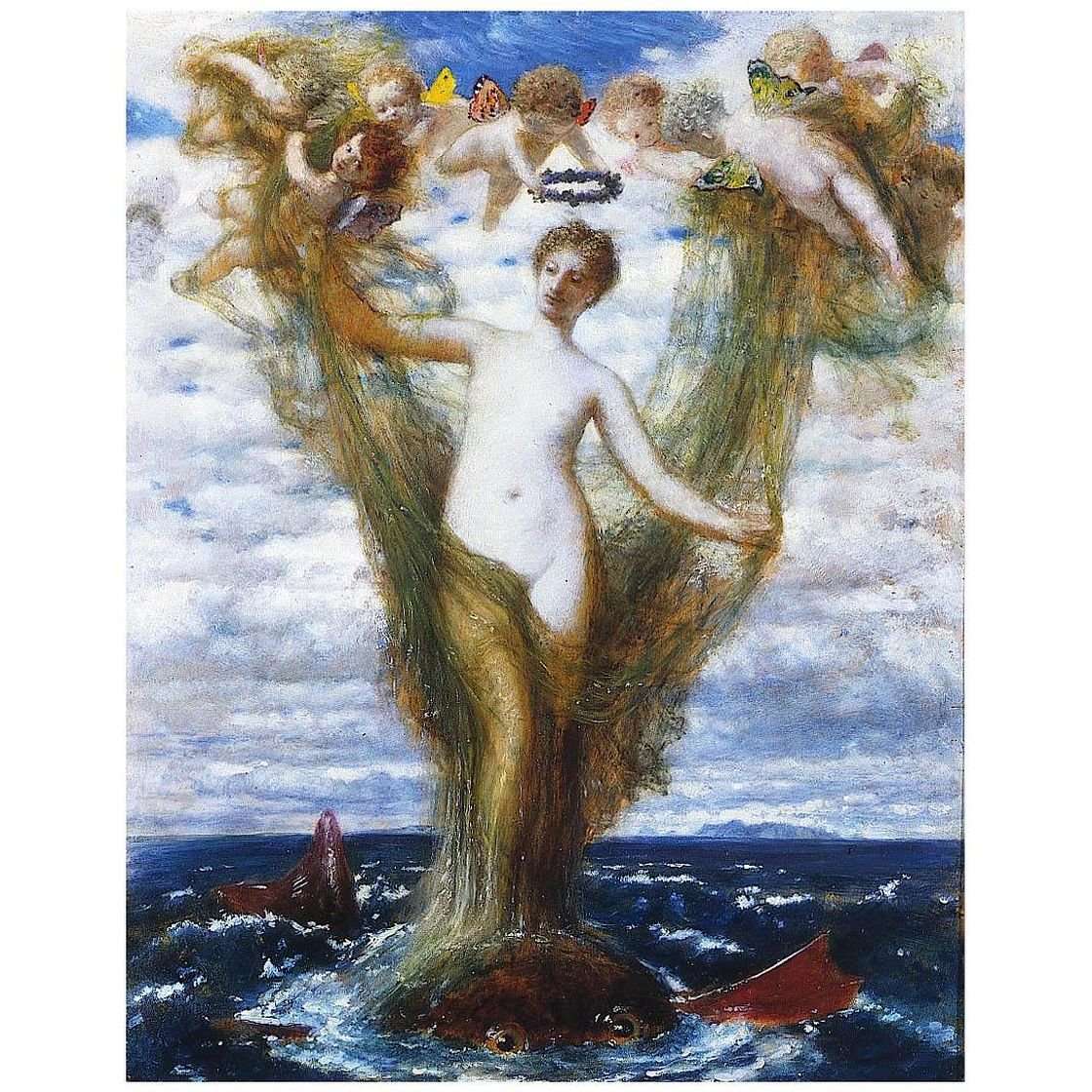  Arnold B?klin. Venus Anadyomene. 1872. St Louis Art Museum