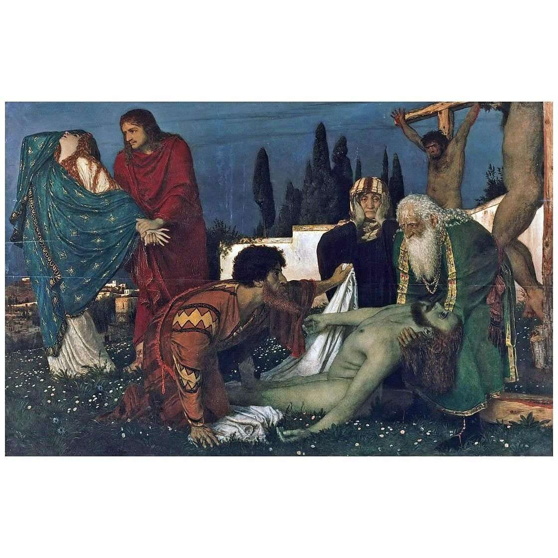  Arnold B?klin. The Deposition. 1876. Gemaldegallerie Berlin