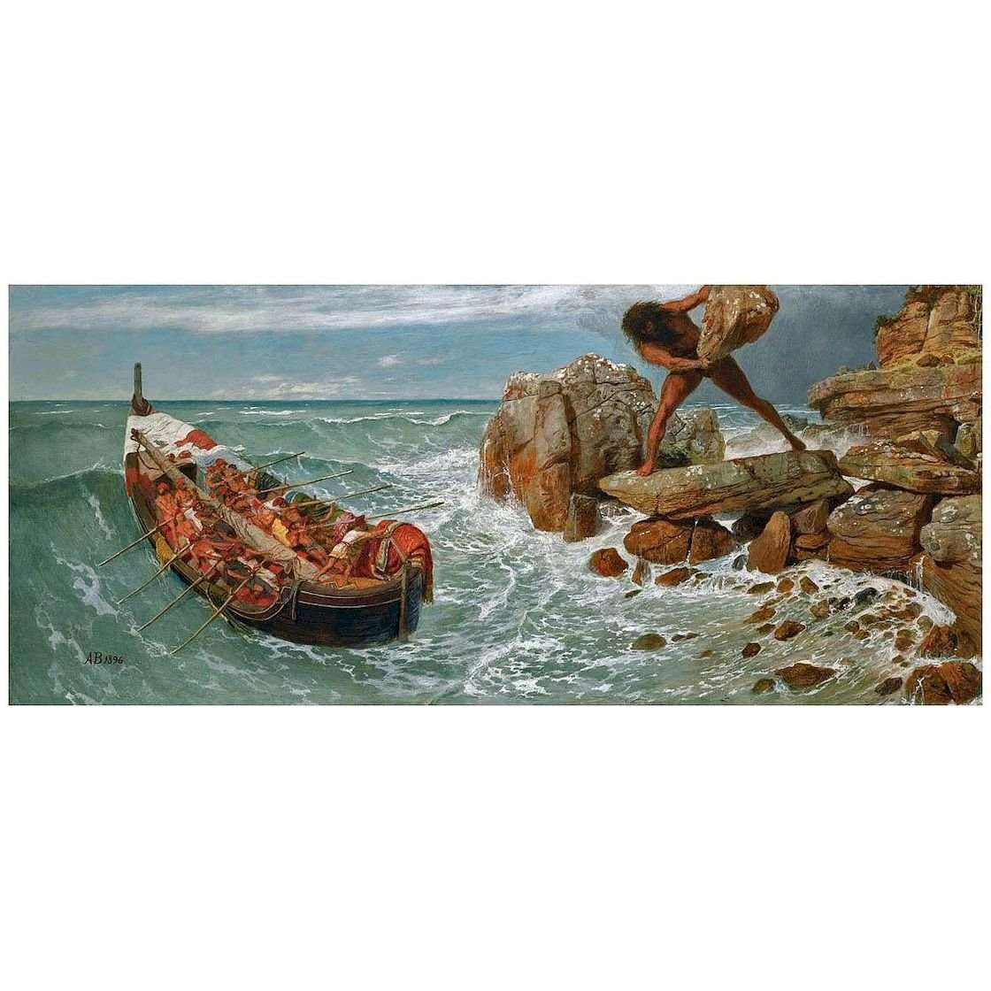  Arnold B?klin. Playing in the Waves. 1883. Neue Pinakothek Munchen