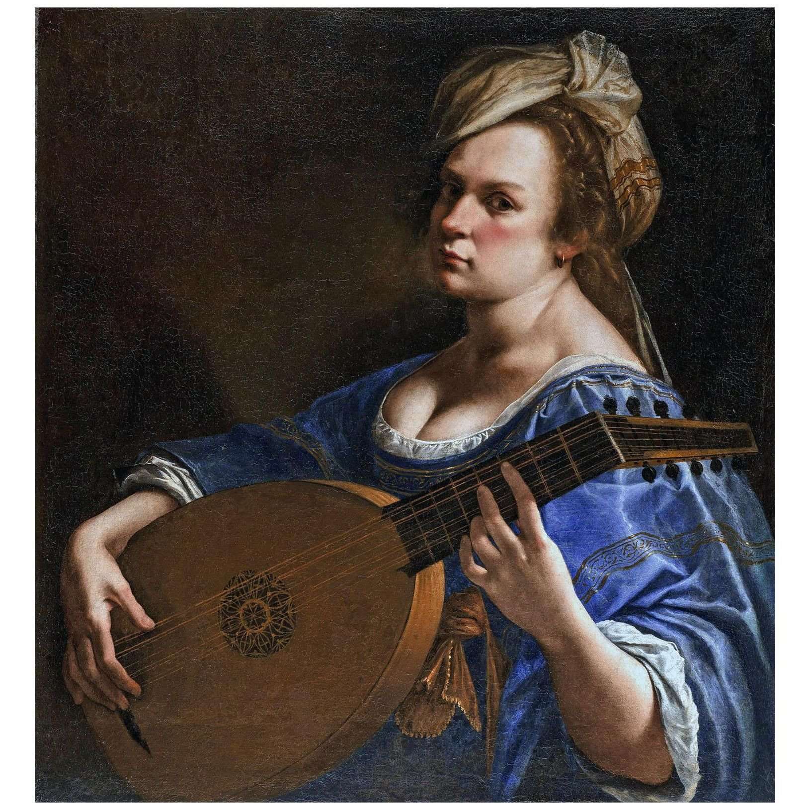  Artemisia Gentileschi. Autoritratto come suonatrice di liuto. 1615. Atheneum Hartford