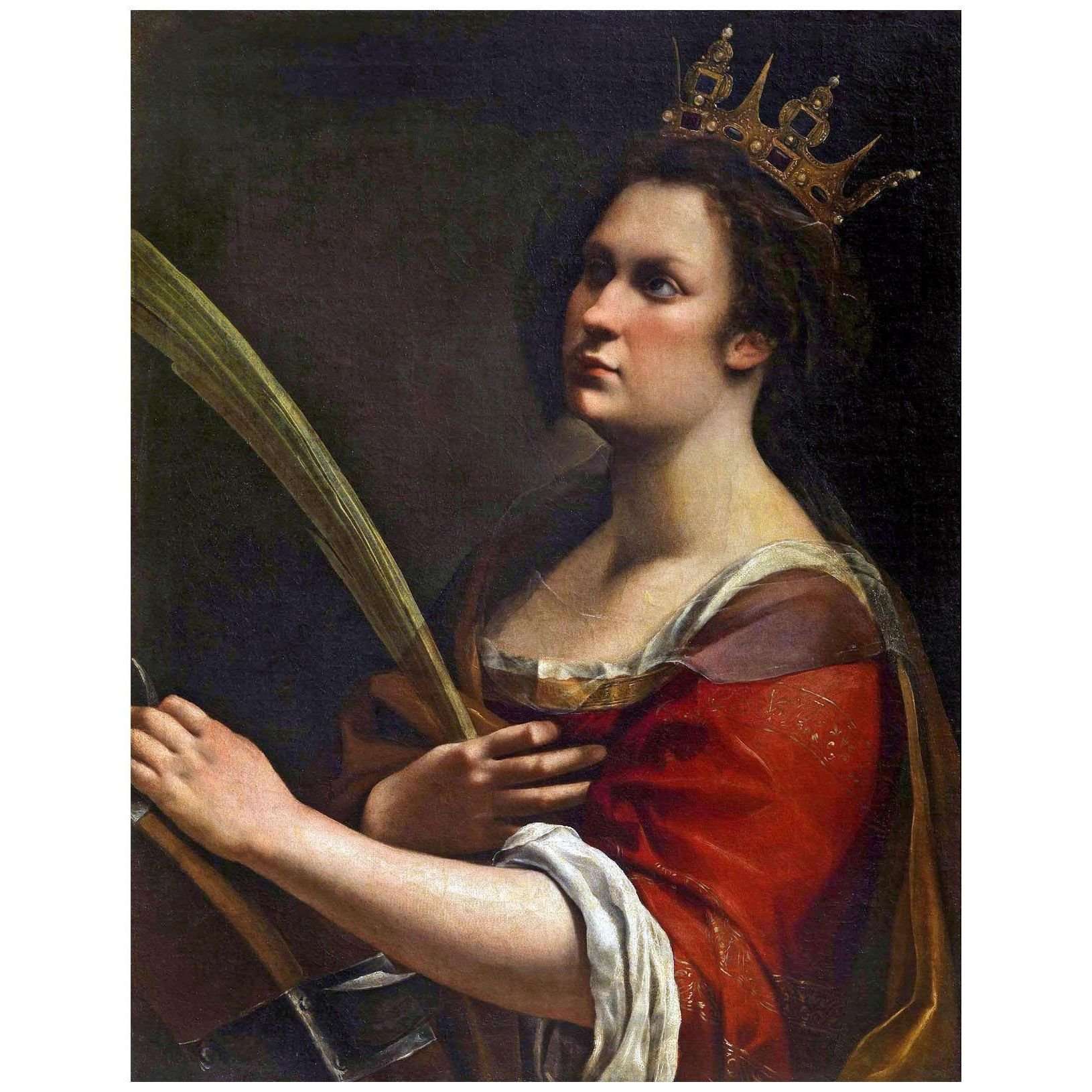  Artemisia Gentileschi. Autoritratto come Santa Caterina di Alessandria. 1618. Uffizi Firenze