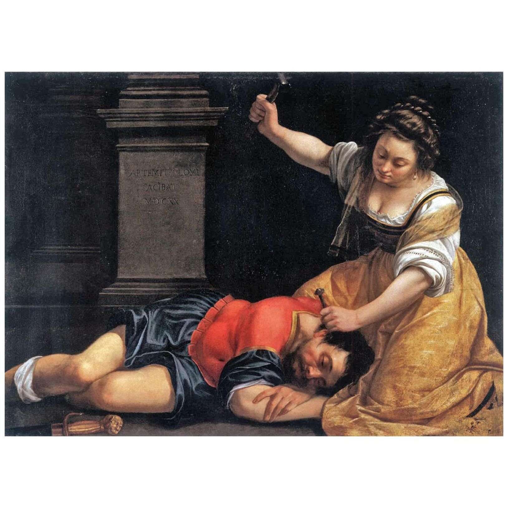  Artemisia Gentileschi. Giaele e Sisara. 1620. Szepmuveszeti Muzeum Budapest