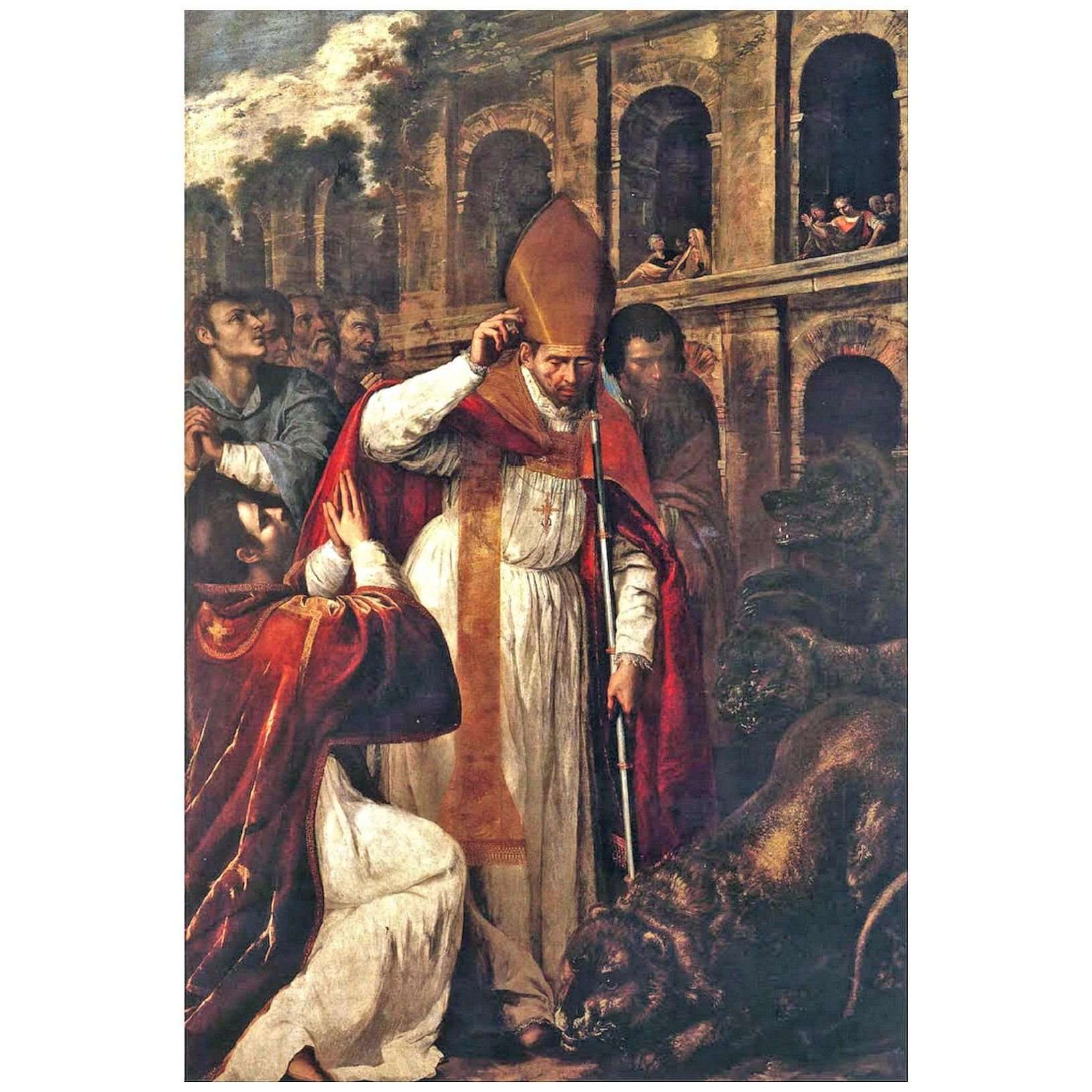  Artemisia Gentileschi. San Gennaro nell'anfiteatro di Pozzuoli. 1736. Cattedrale Napoli