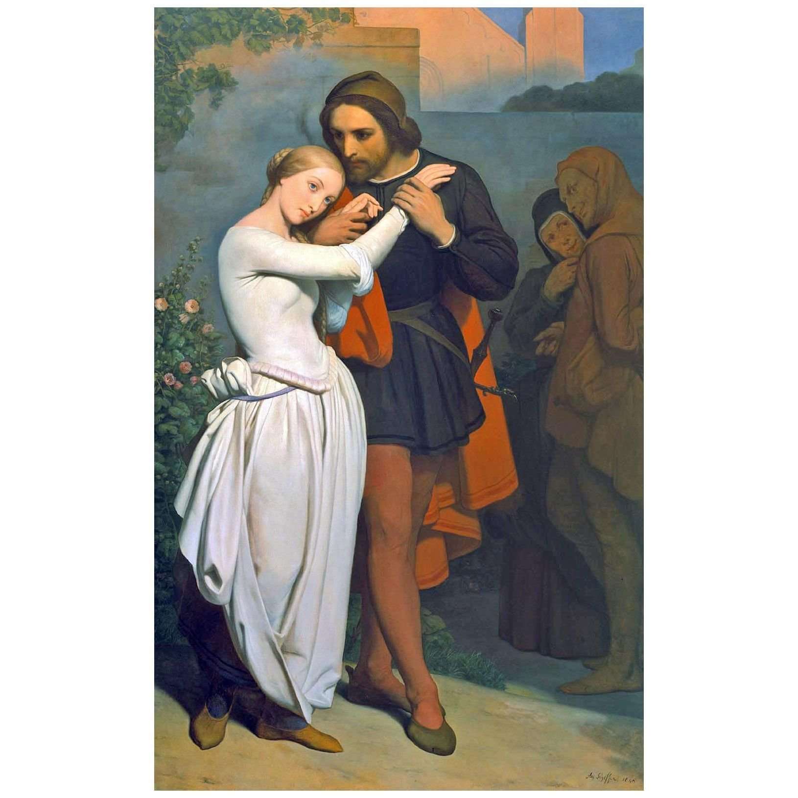  Ary Scheffer. Faust et Marguerite dans le jardin. 1846. Musee Goethe Auberge