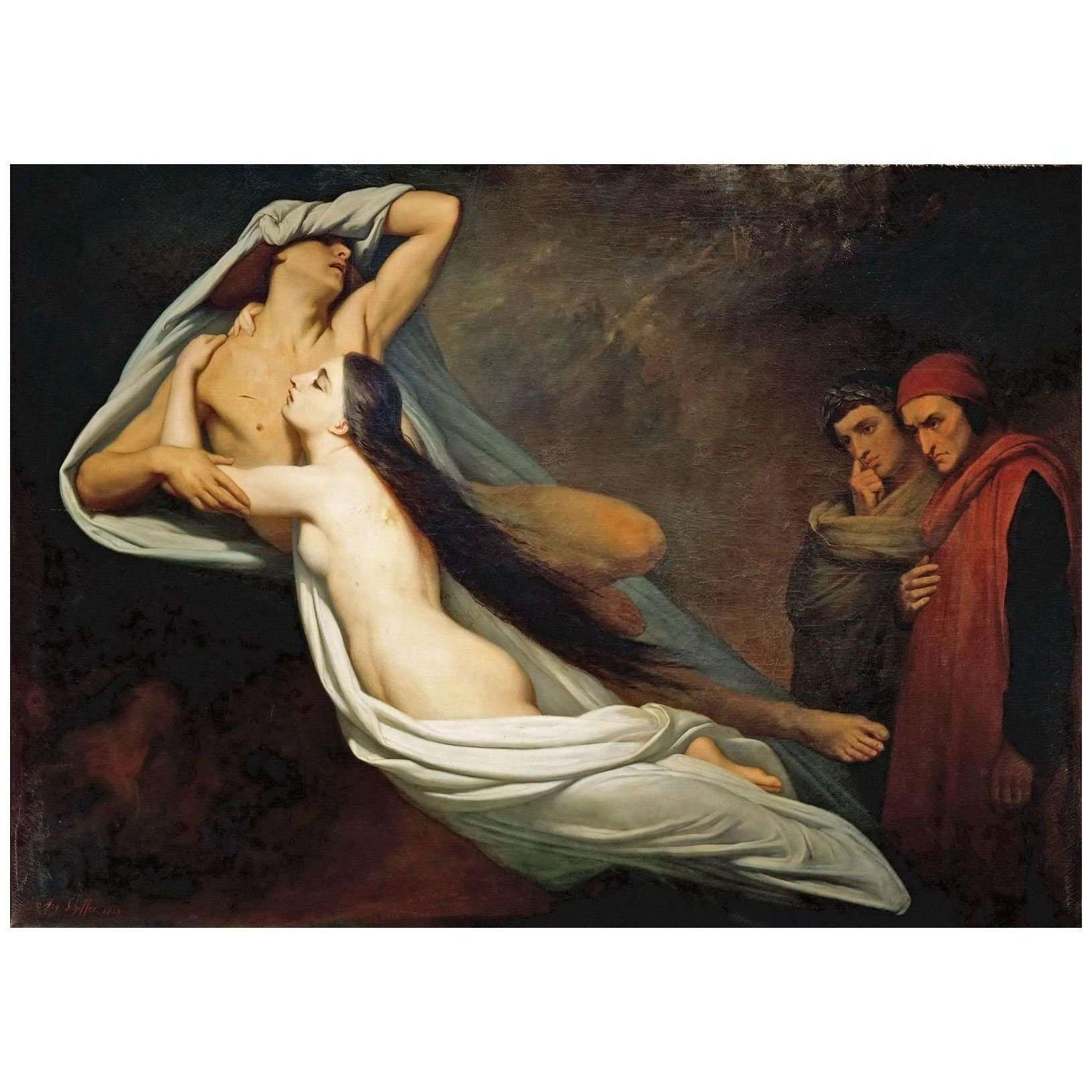  Ary Scheffer. Les ombres de Francesca et de Paolo. 1855. Louvre