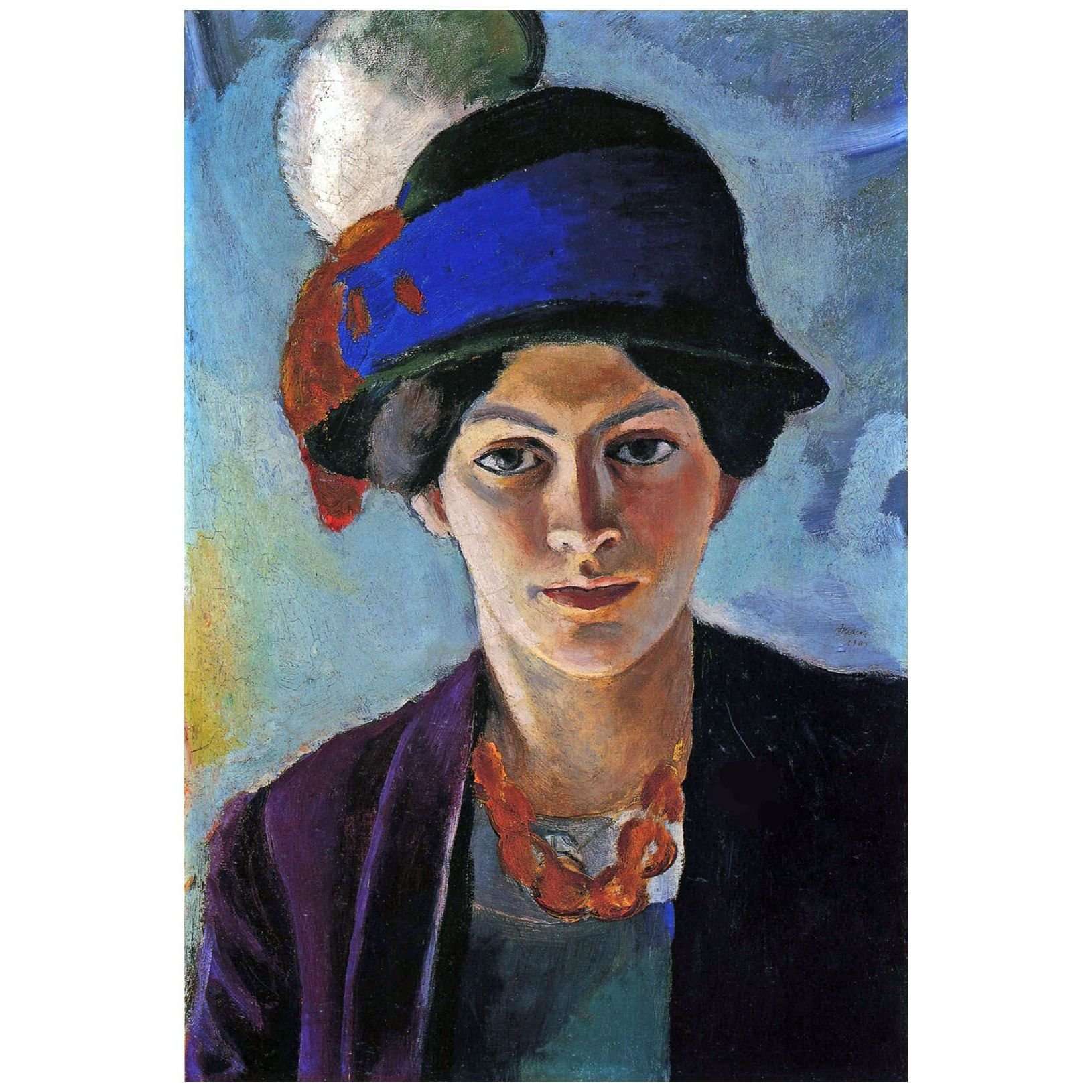  August Macke. Elisabeth Erdmann-Macke. 1909. LWL Munster