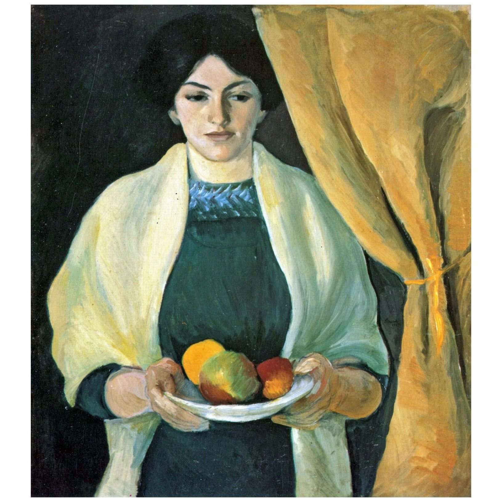  August Macke. Portr?t mit ?pfeln. 1909. Lenbachhaus Munchen