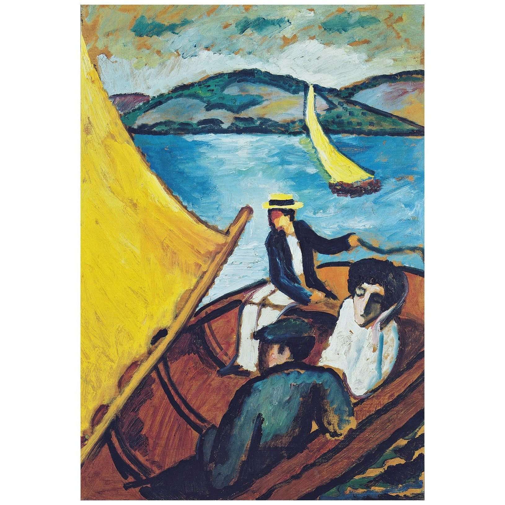  August Macke. Segelboot auf dem Tegernsee. 1910. Albertina Wien