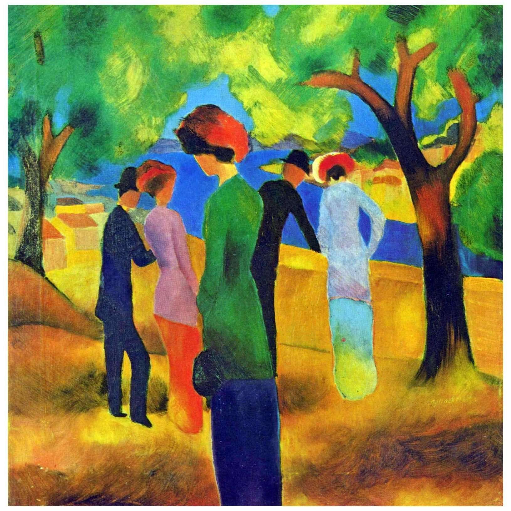  August Macke. Dame in gr?ner Jacke. 1913. Museum Ludwig Koeln
