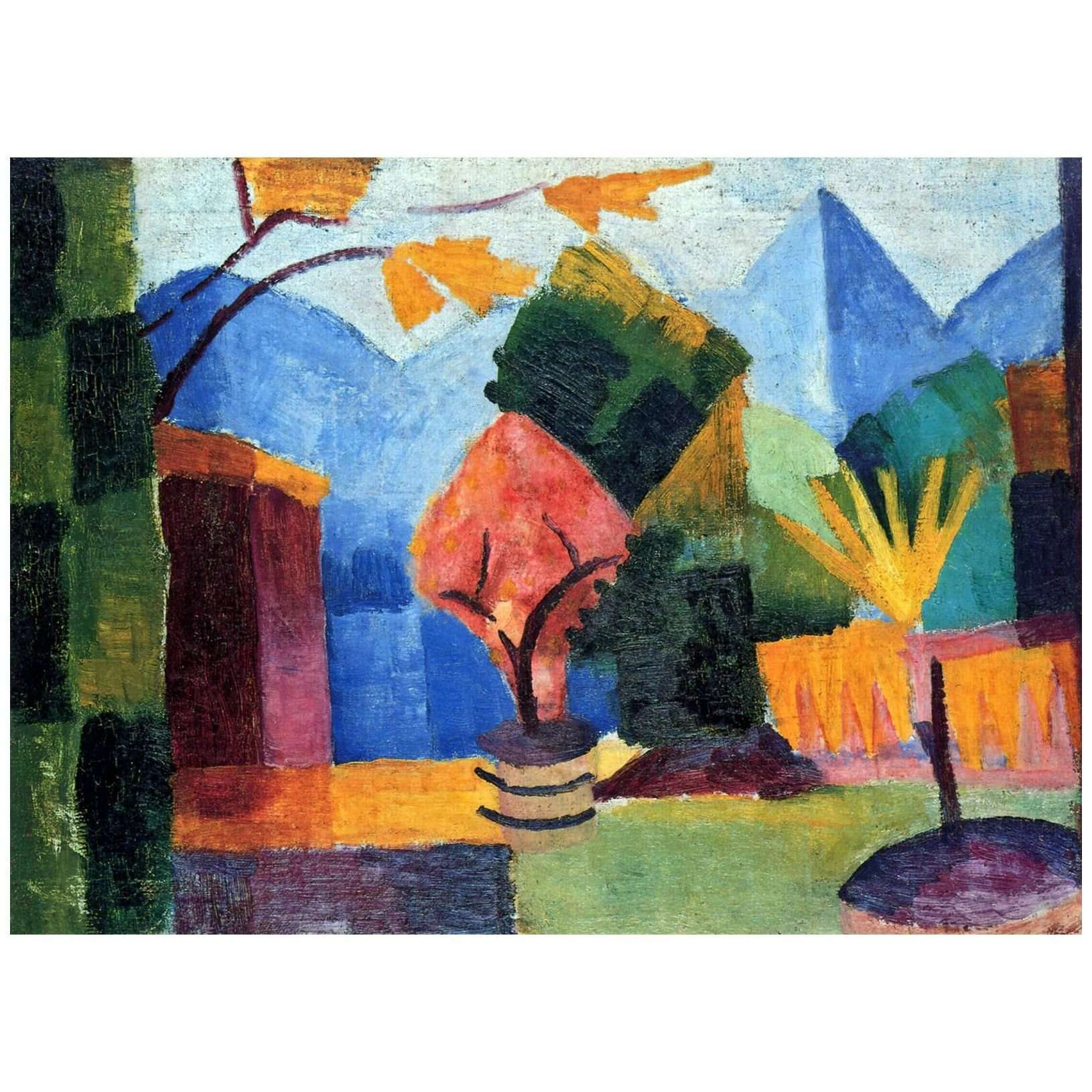  August Macke. Garten am Thuner See. 1913. Kunstmuseum Bonn