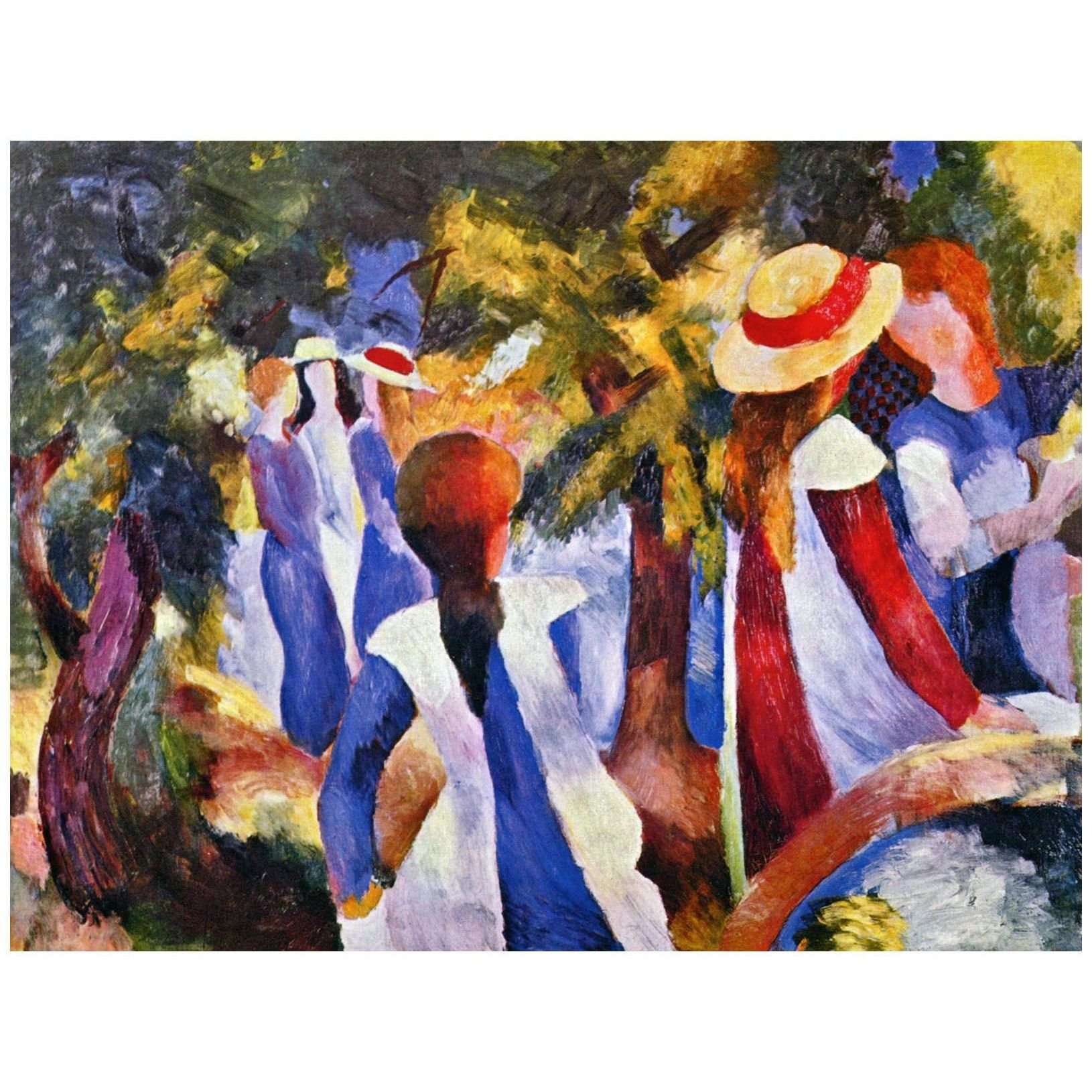  August Macke. M?dchen unter B?umen. 1914. Neue Pinakothek Munchen