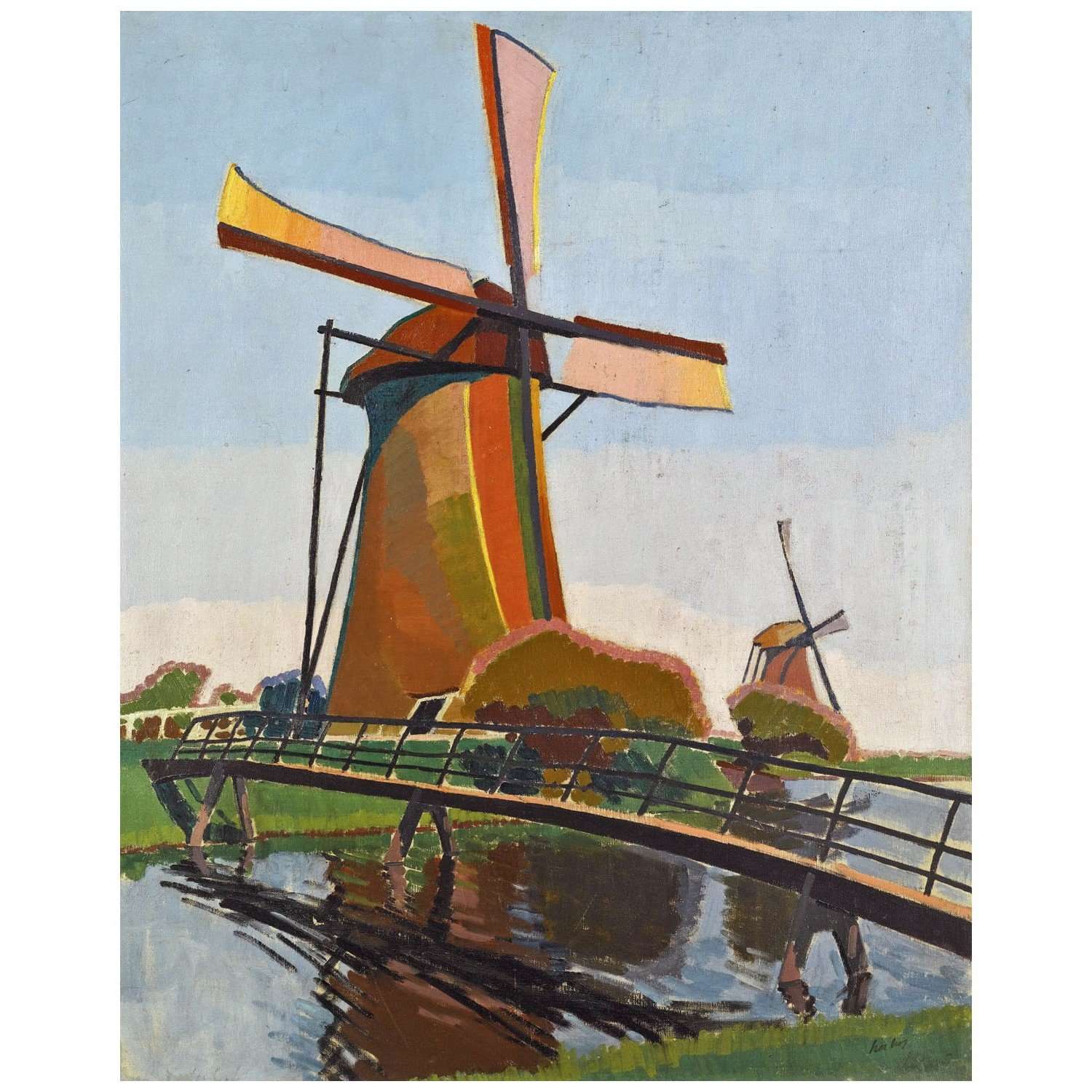  Auguste Herbin. Moulin en Hollande. 1908