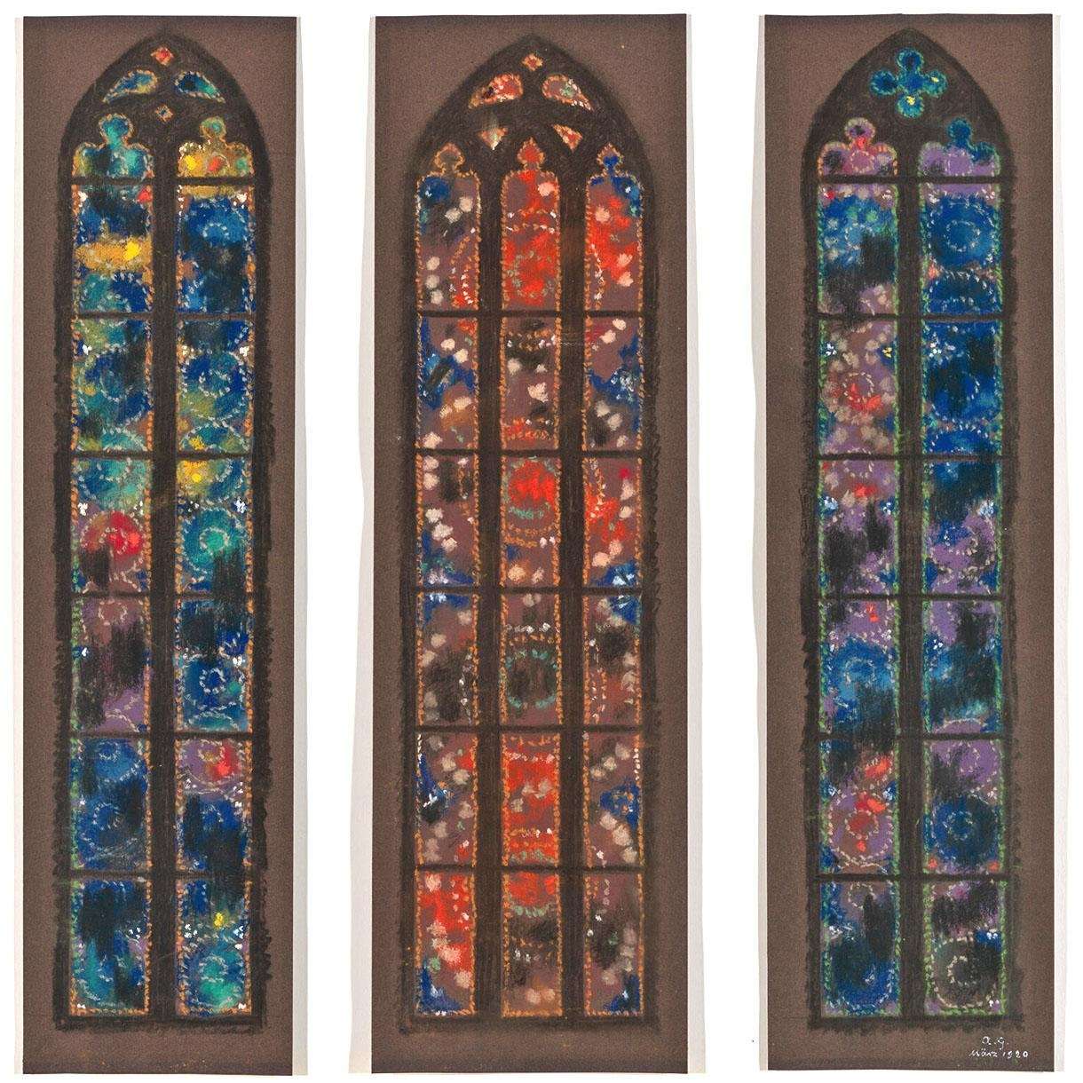  Augusto Giacometti. Windows in the Church of St. Martin. 1920. Kunstmuseum Chur