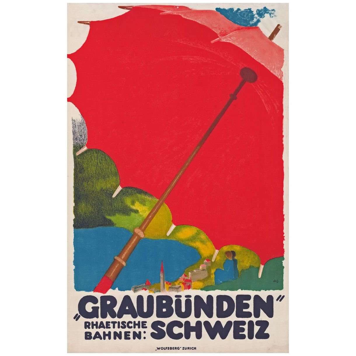  Augusto Giacometti. Graubunden. Poster. 1924. Basel School of Design