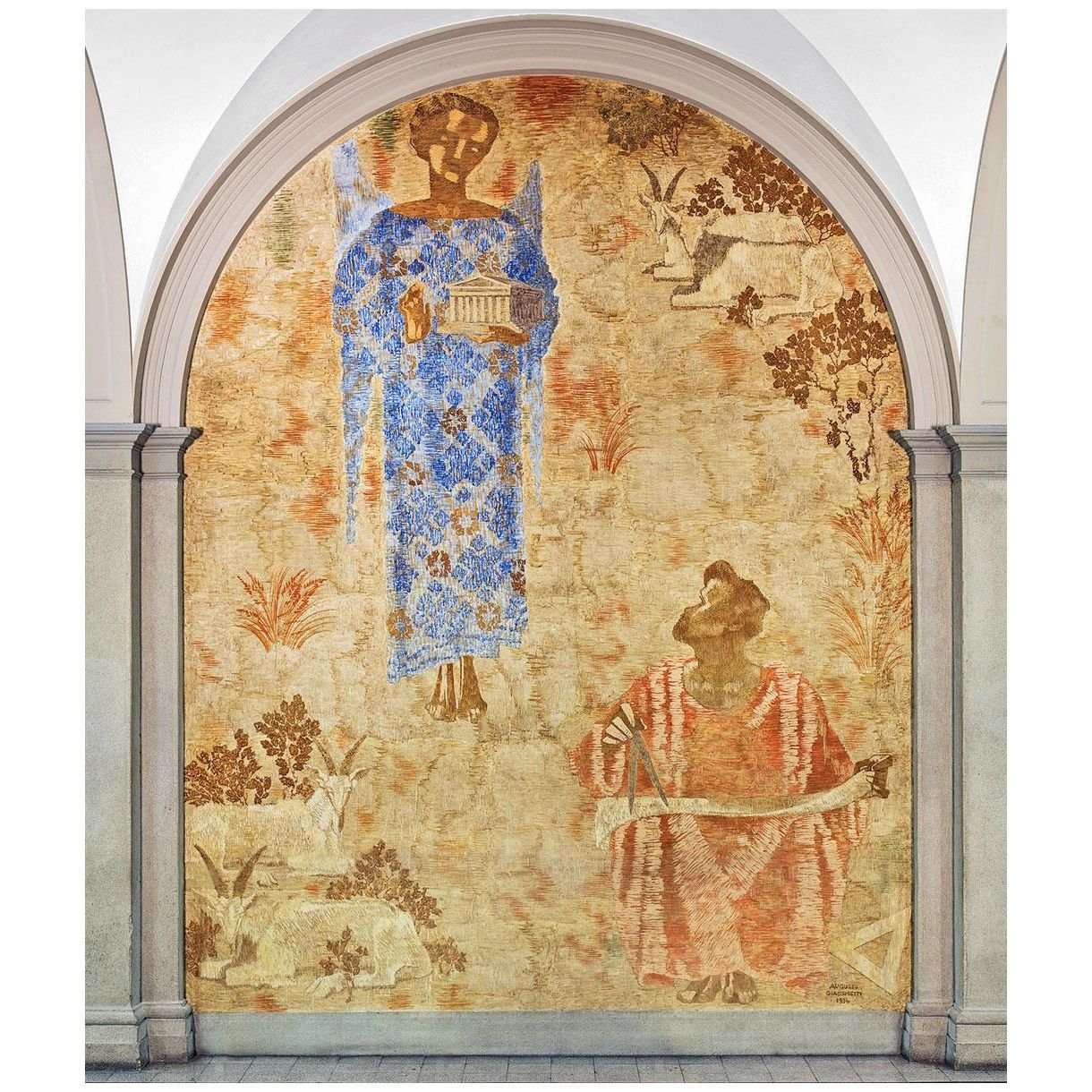  Augusto Giacometti. Iktinus. 1933. Mural painting in the ETH Center Zurich