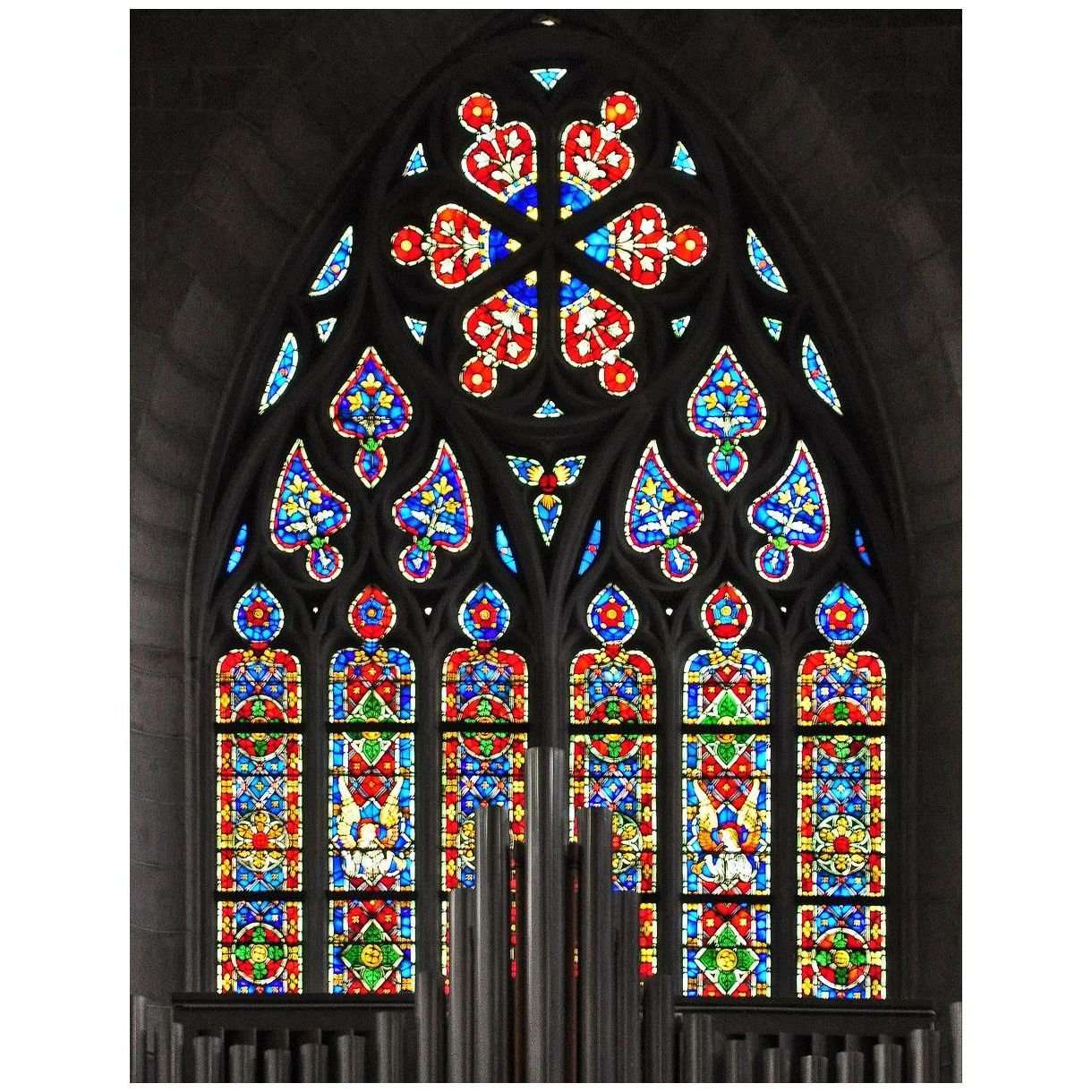  Augusto Giacometti. Stained glass window.1945.  Fraumunster Zurich
