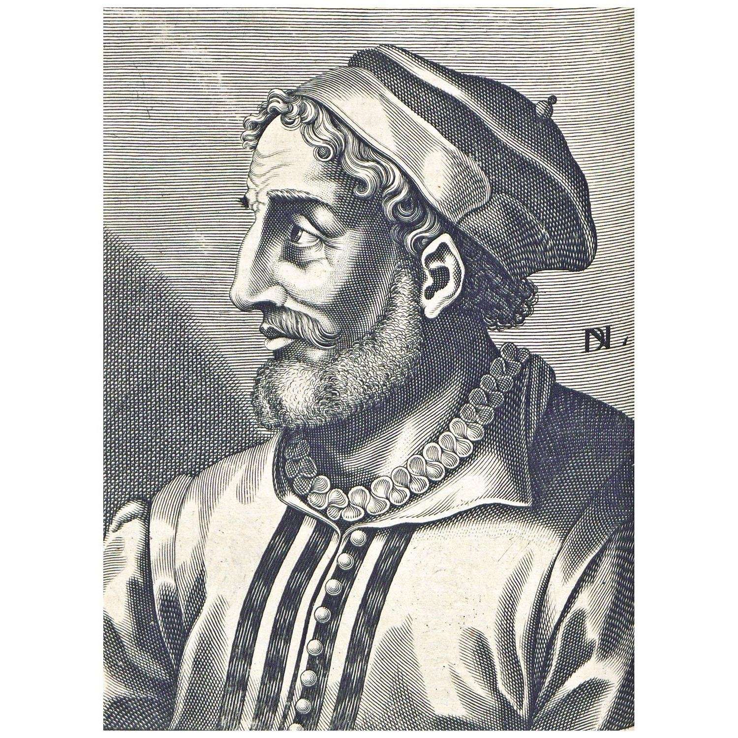  Nicolas de Larmessin. Baldassare Peruzzi. Ritratto dal Acad?mie des Sciences et des Arts