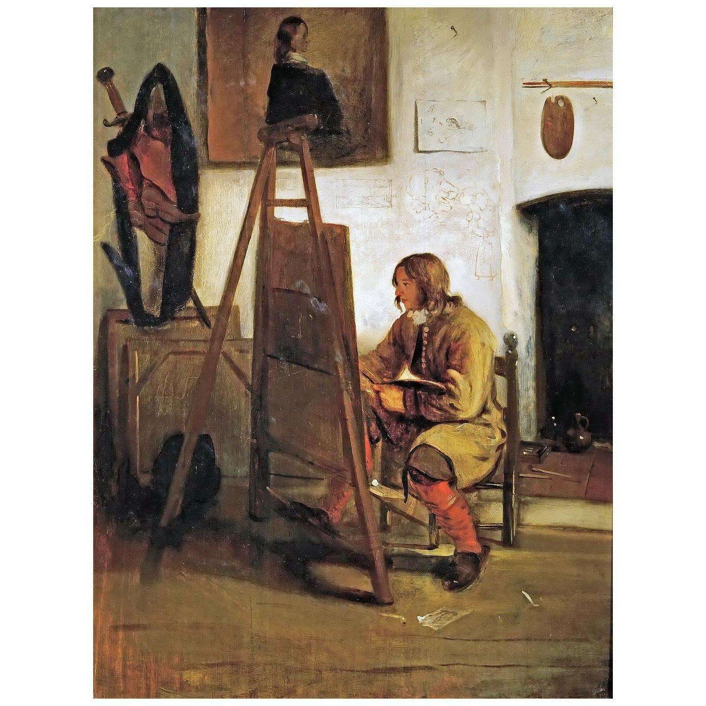  Barent Fabritius. Jonge schilder in een atelier. 1655. Musee du Louvre