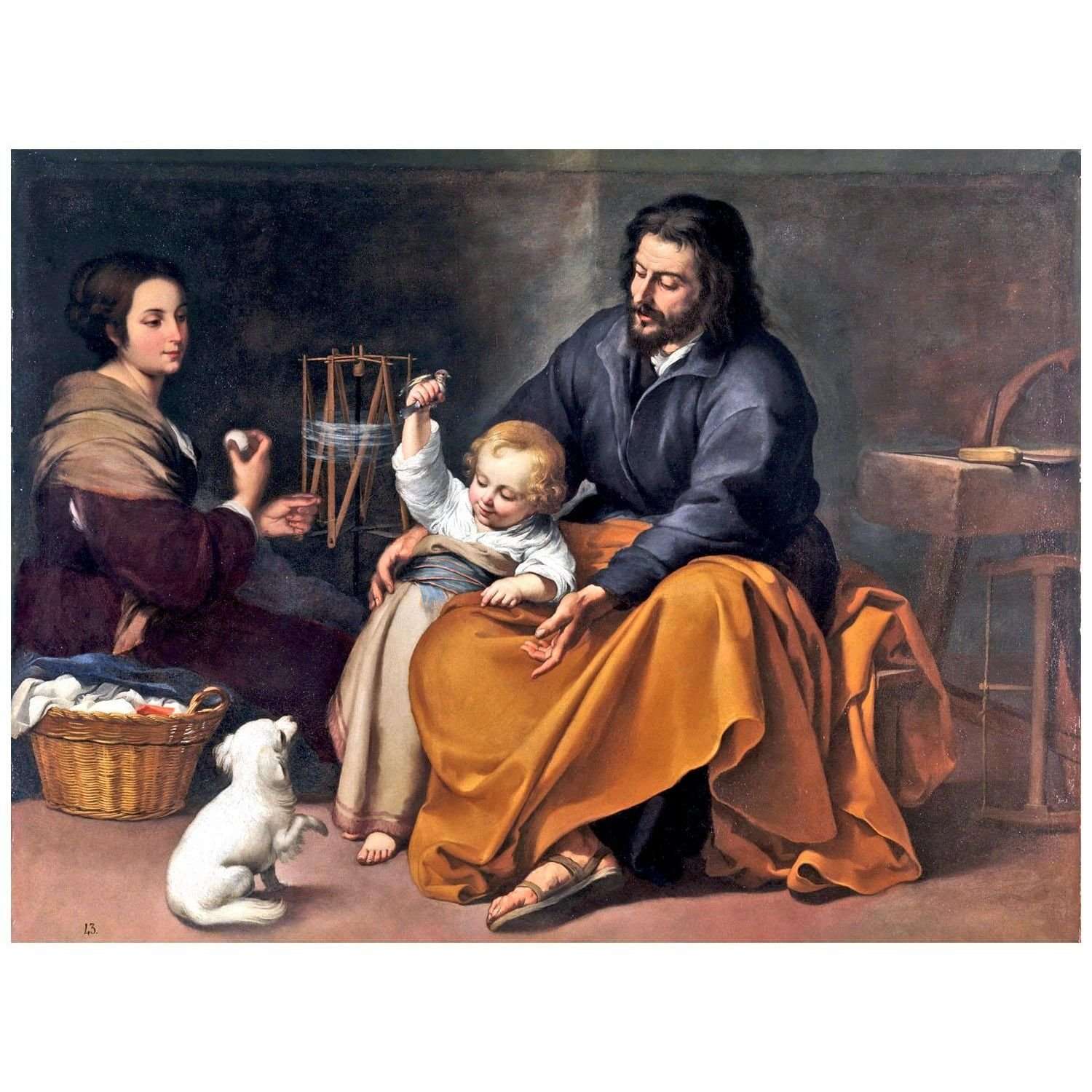   Bartolome Esteban Murillo. Sagrada Familia del pajarito. 1650. Museo del Prado